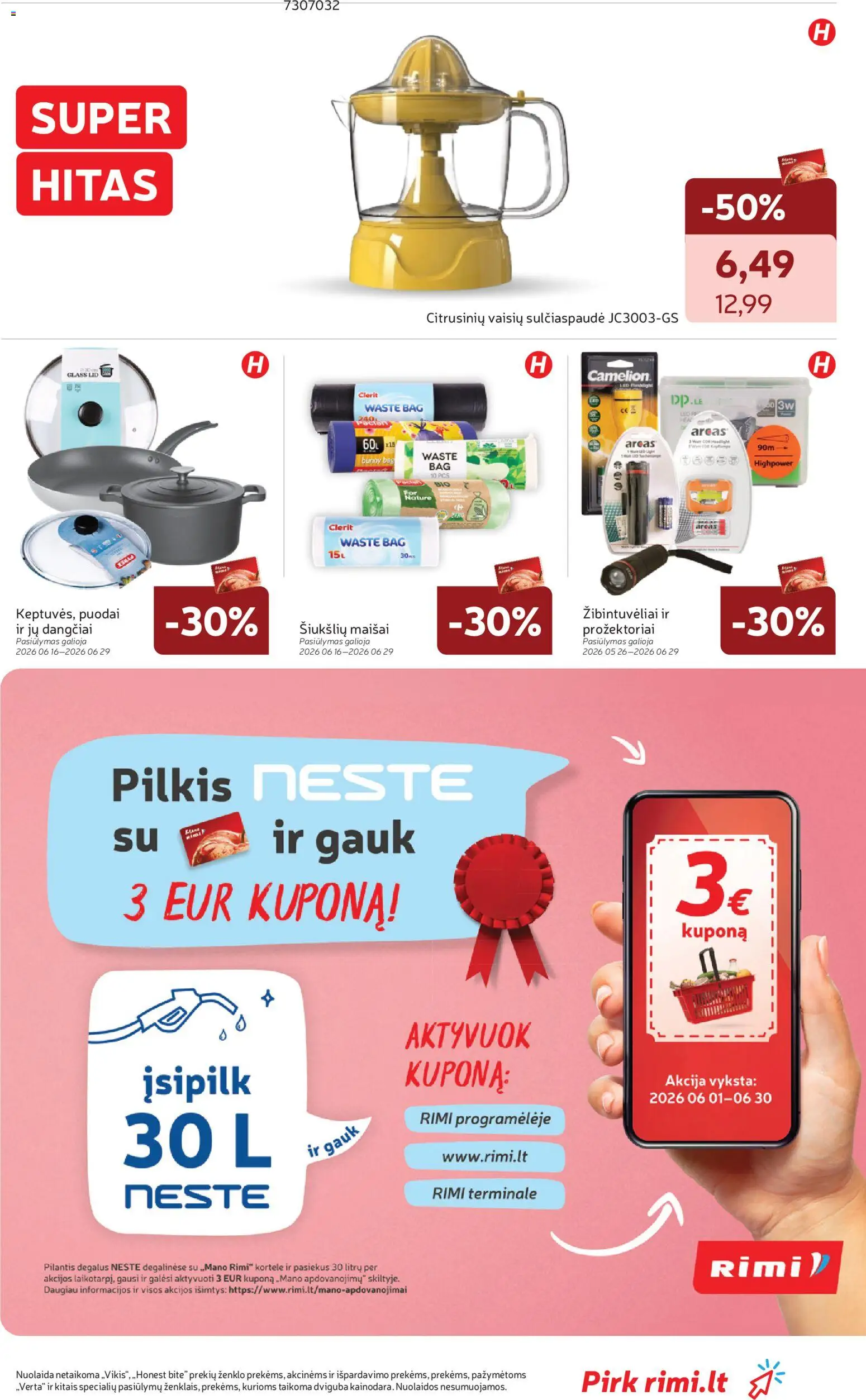 Rimi akcijos nuo 16.06.2026 | Puslapis: 35 | Prekių: Sulčiaspaudė