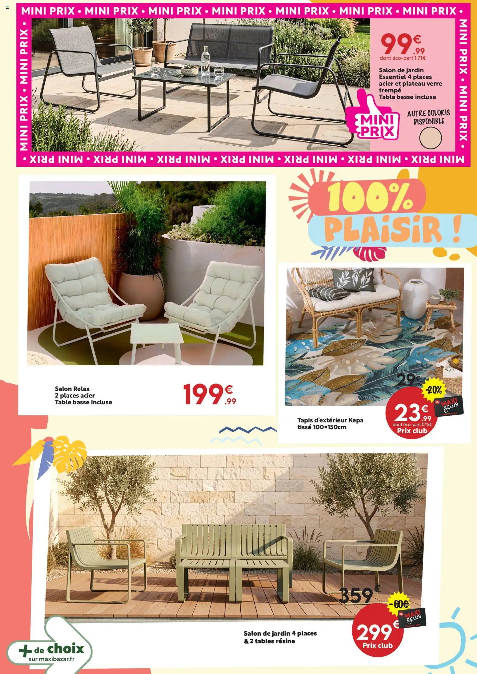 {H1} | Page: 10 | Produits: Salon de jardin, Table basse, Table, Tapis