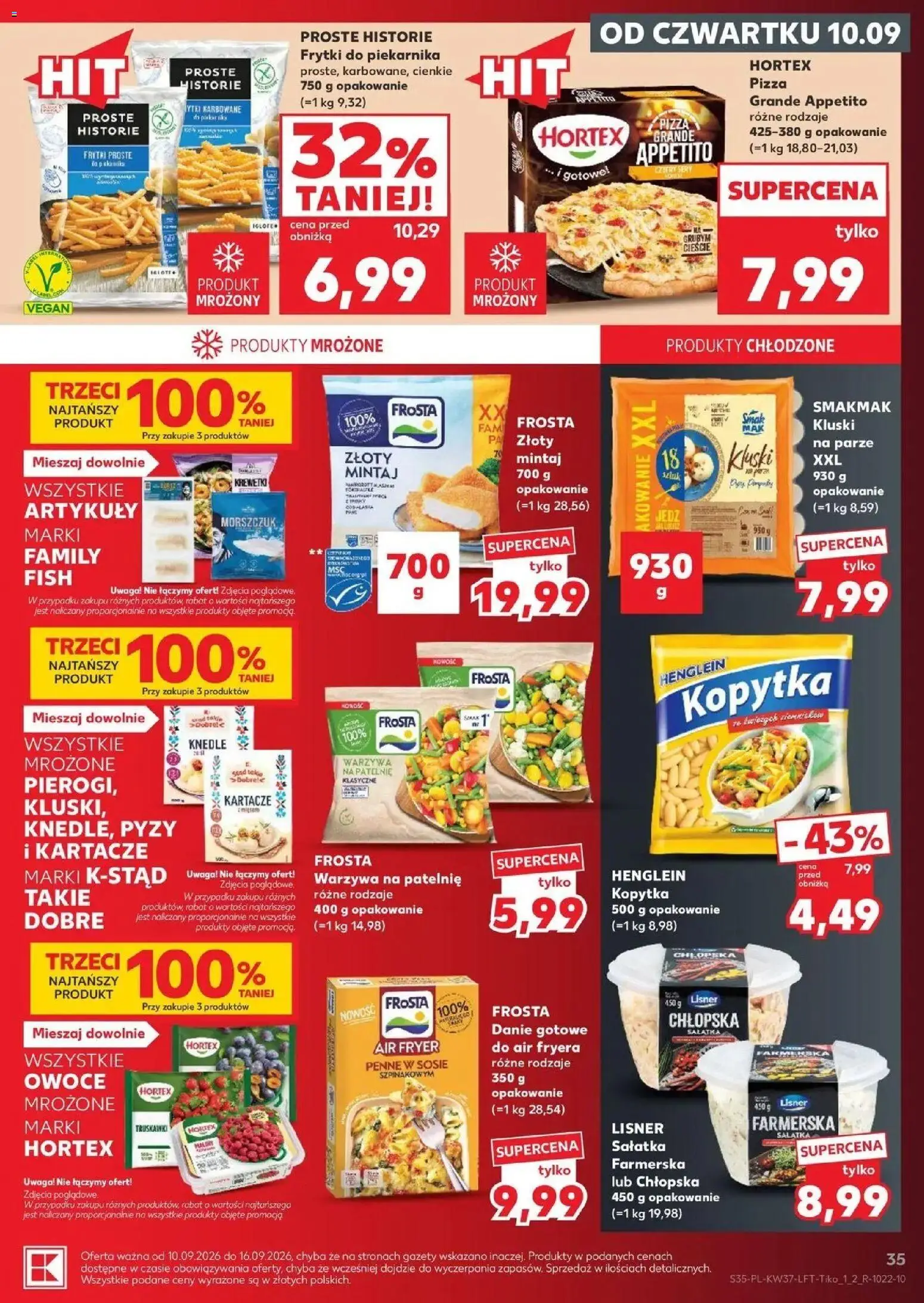 Kaufland gazetka od 10.09.2026 - od jutra PDF | Strona: 35 | Produkty: Frosta, Gazety, Gnocchi, Frytki