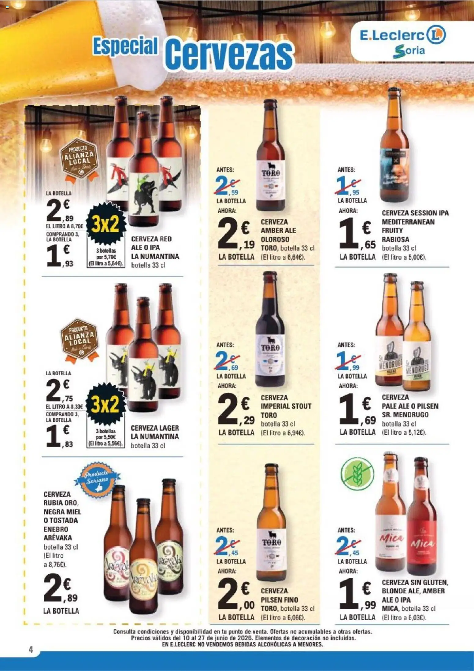E.Leclerc Soria │ válido desde el 10.06.2026 | Página: 4 | Productos: Ψηφιακή κάμερα, Cerveza