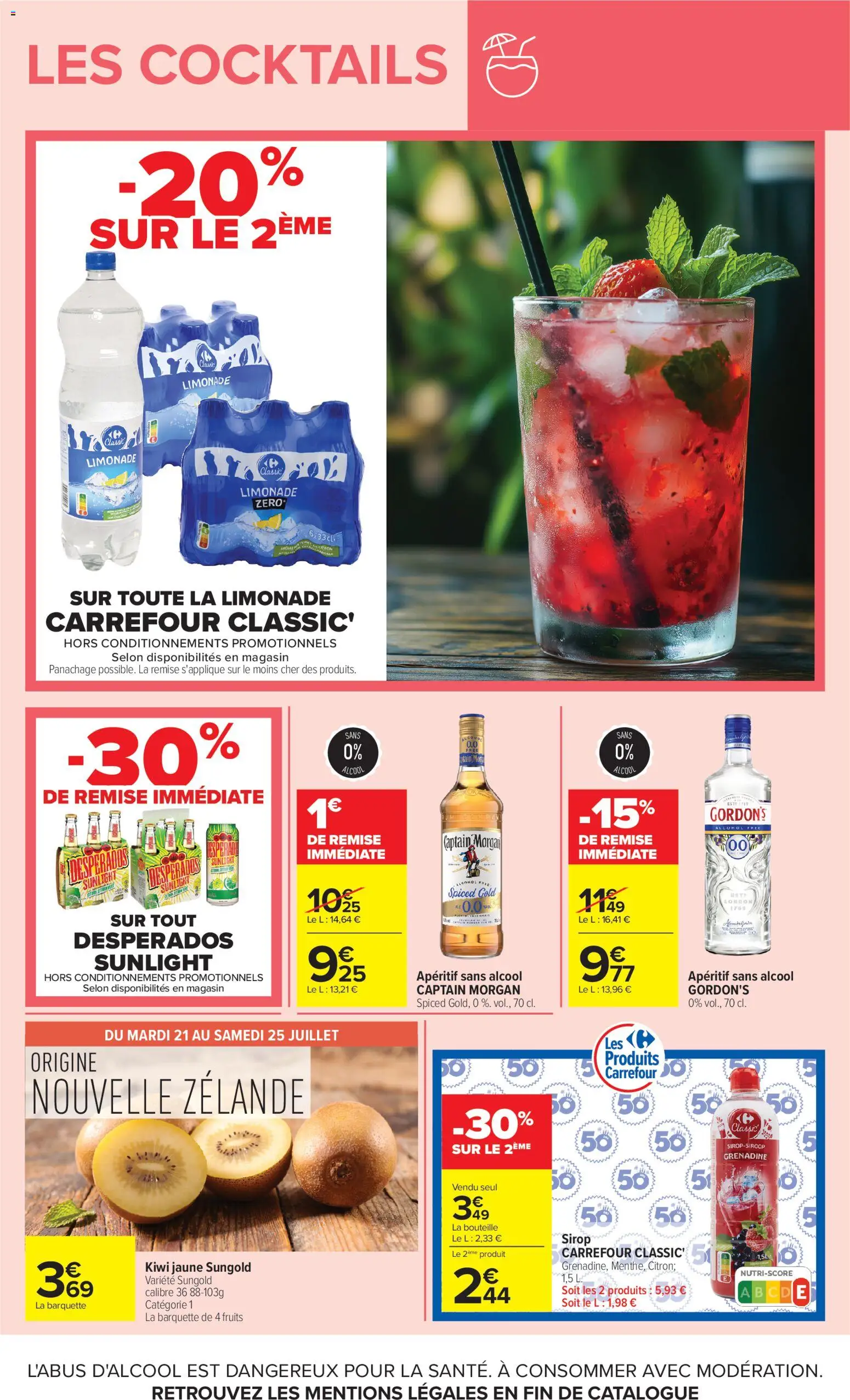 {H1} | Page: 12 | Produits: Alcool, Limonade, Captain Morgan, Kiwi
