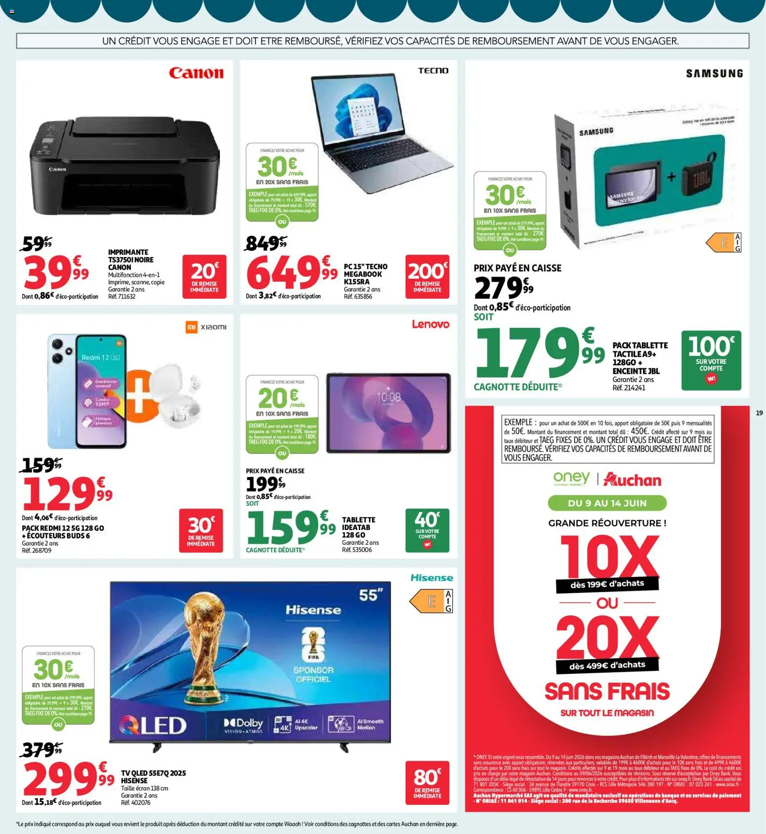 {H1} | Page: 19 | Produits: Tablette, PC, Écouteurs, Enceinte