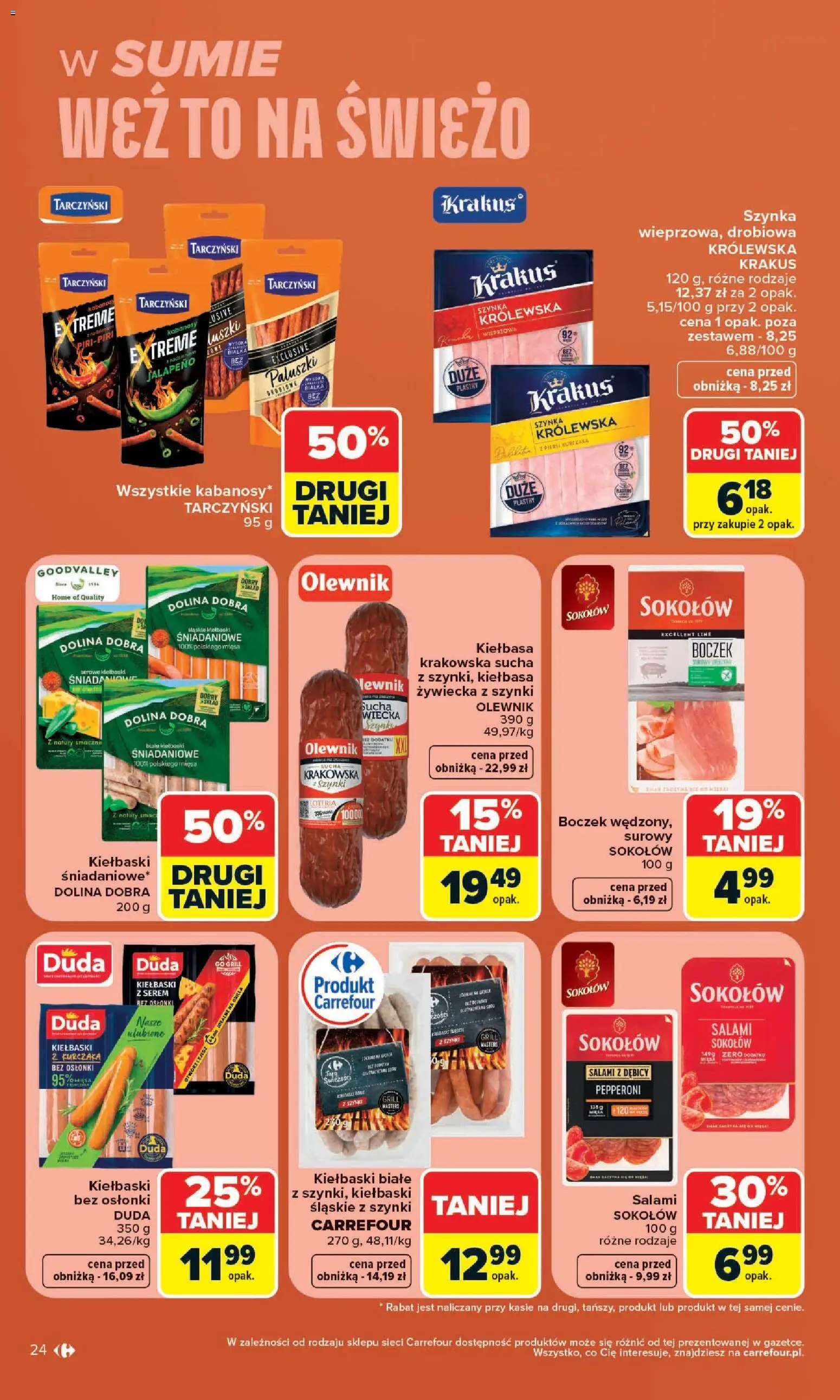 Carrefour gazetka od 13.07.2026 | Strona: 26 | Produkty: Grill, Kabanosy, Szynka, Paluszki