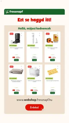 Fressnapf akciós újság - amely érvényes a következő dátumtól: 07.05.2026 | Oldal: 17 | Termékek: Fagyi