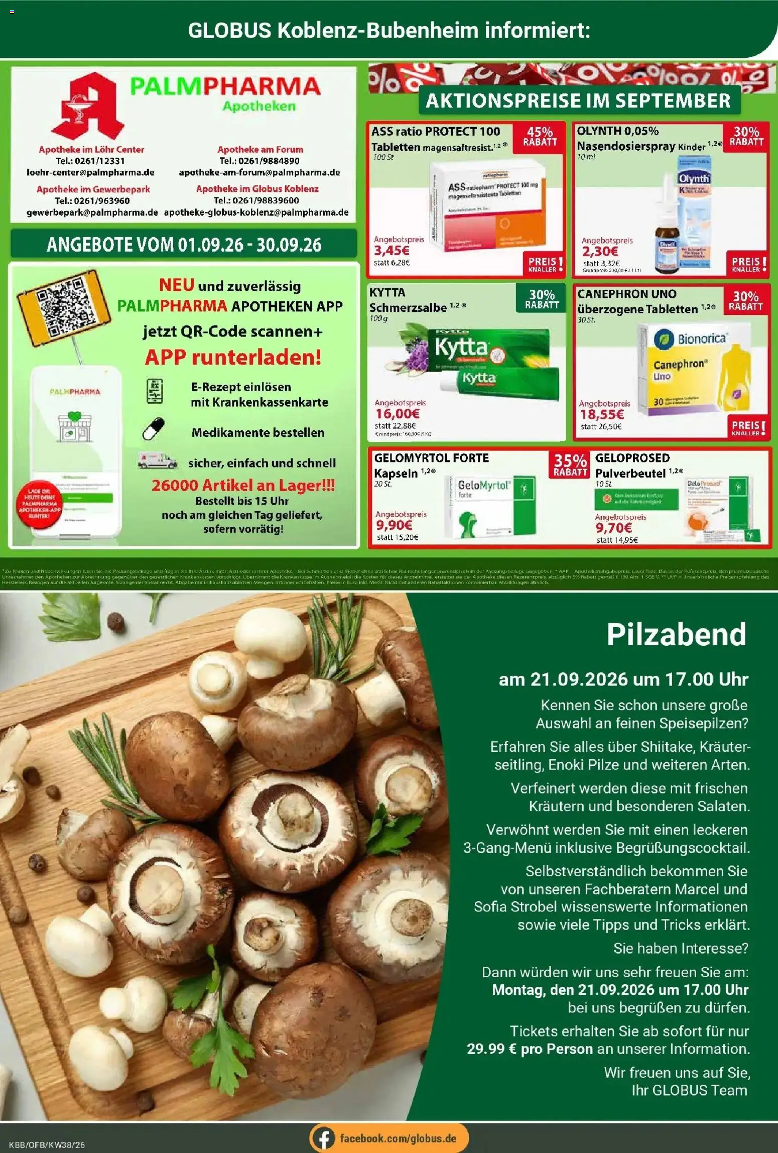 Globus Prospekt Koblenz-Bubenheim (ab 14.09.2026) » Angebote online | Seite: 26 | Produkte: Uhr