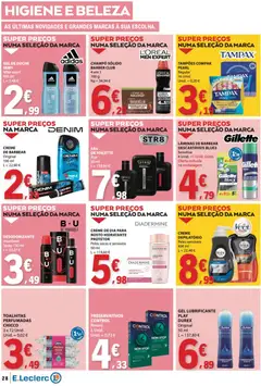 Pré-visualização E.Leclerc folheto válido de 16/07/2026 | Página: 28 | Produtos: Agua, Desodorizante, Base, Creme