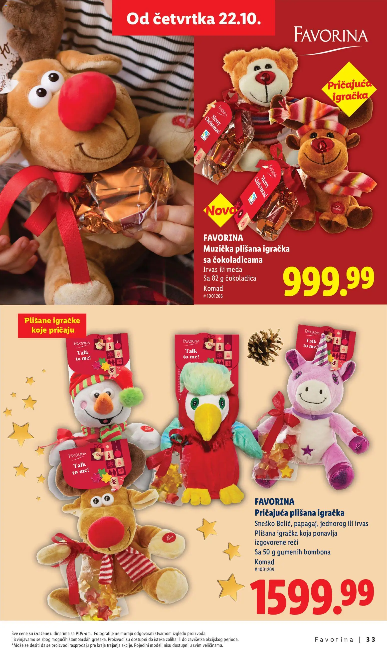 Lidl katalog - važi od 22.10.2026 | Strana: 33 | Proizvode: Igračke, Plišane igračke, Čokoladica, Candy