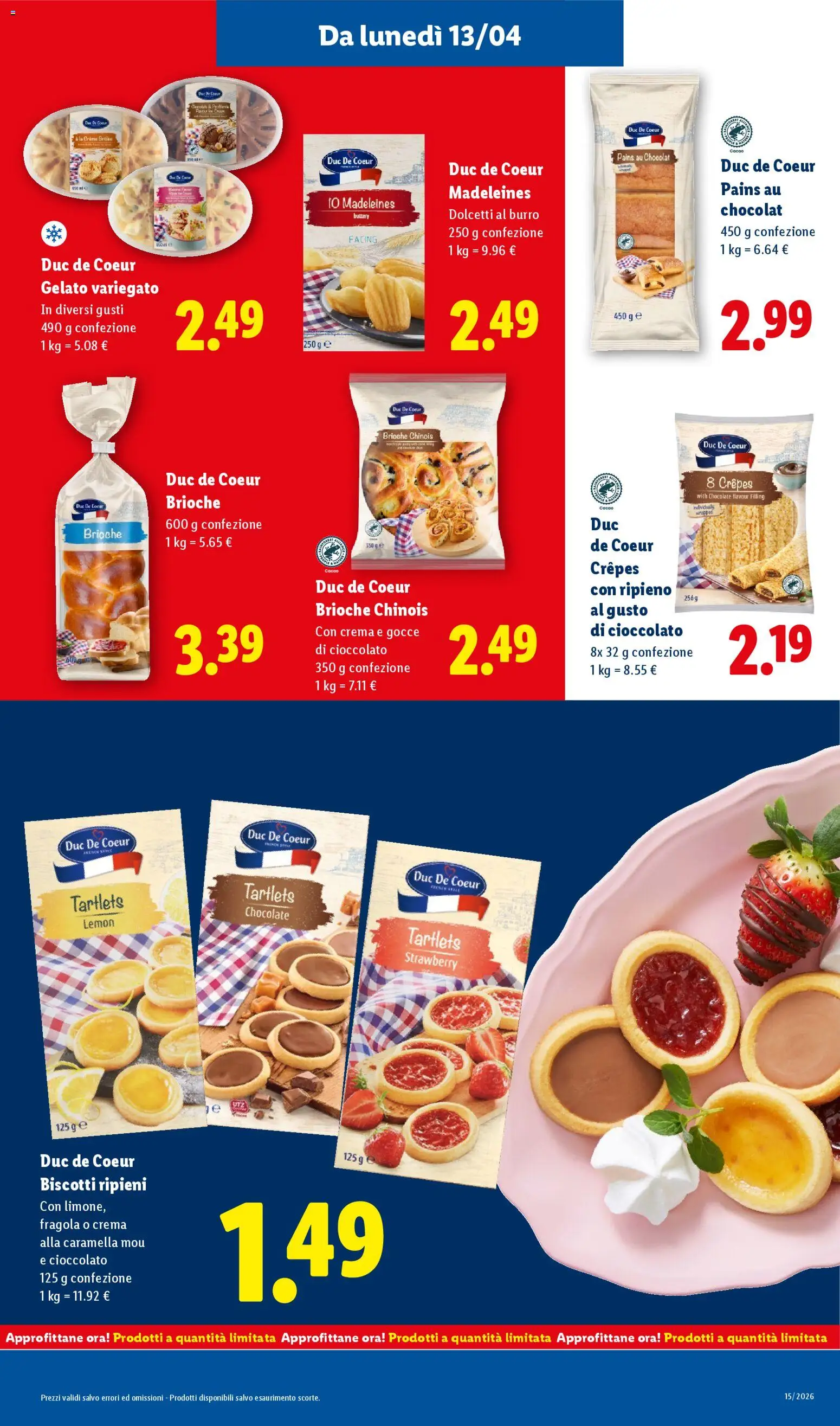 Volantino Lidl del 09.04.2026 | Pagina: 45 | Prodotti: Crema, Biscotti, Burro, Cacao