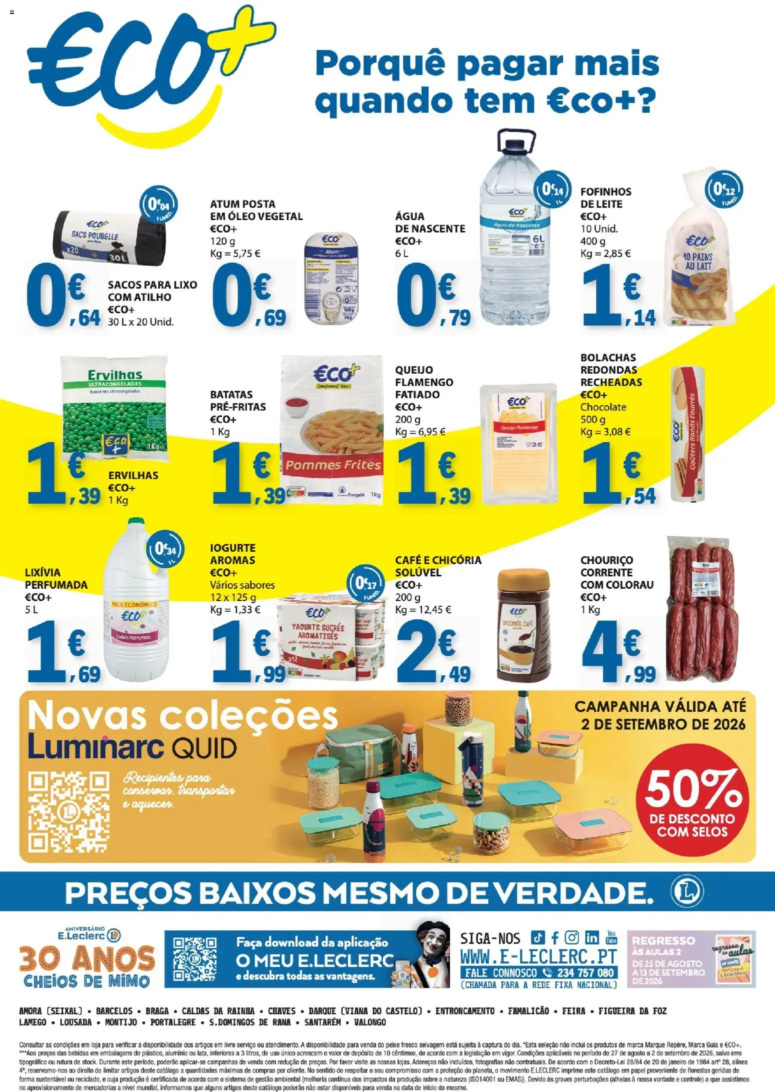E.Leclerc folheto │ válido de 27/08/2026 | Página: 36 | Produtos: Batatas, Queijo, Iogurte, Chocolate