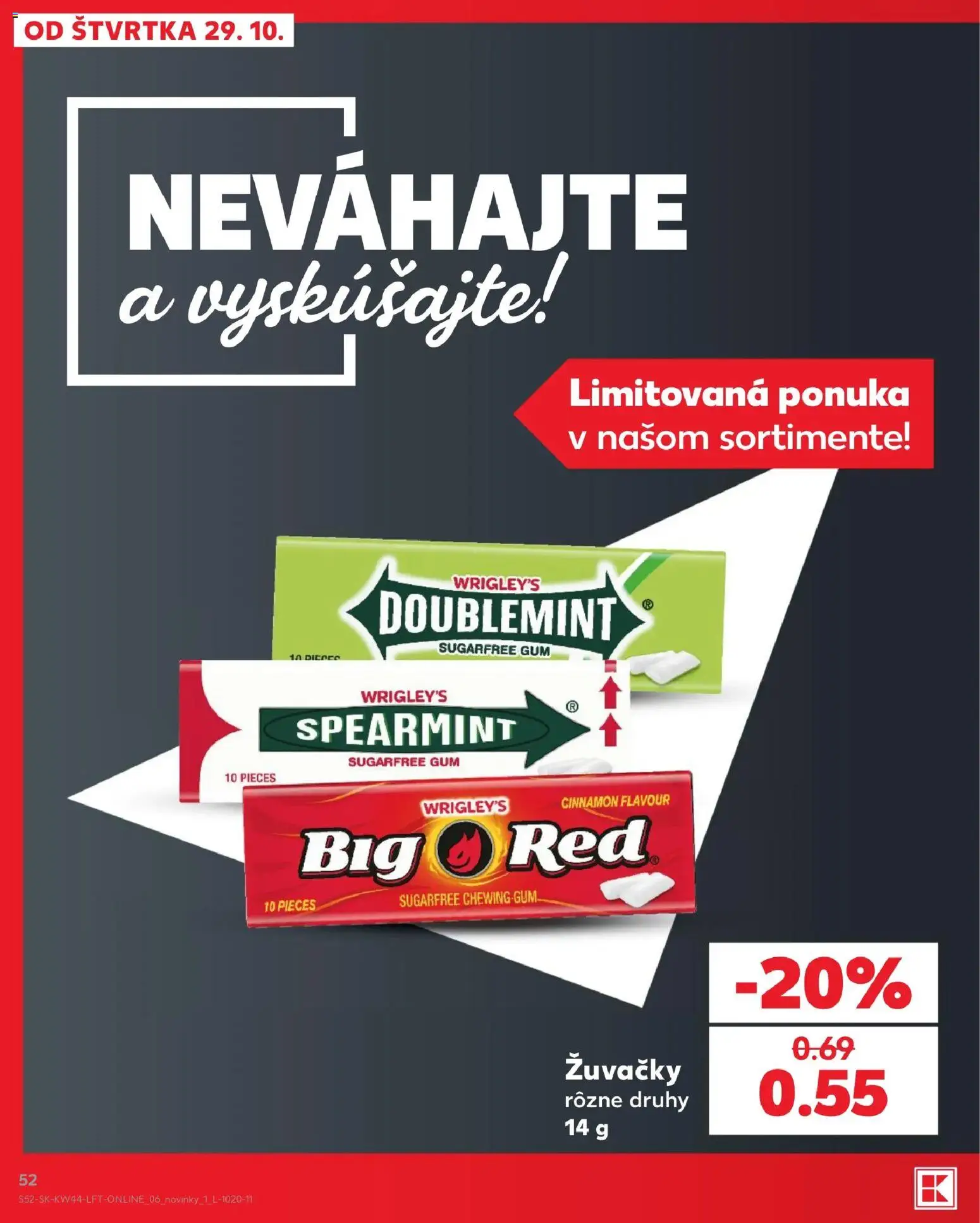 Kaufland SK akciós ujság - amely érvényes a következő dátumtól: 2026.10.29. | Oldal: 52