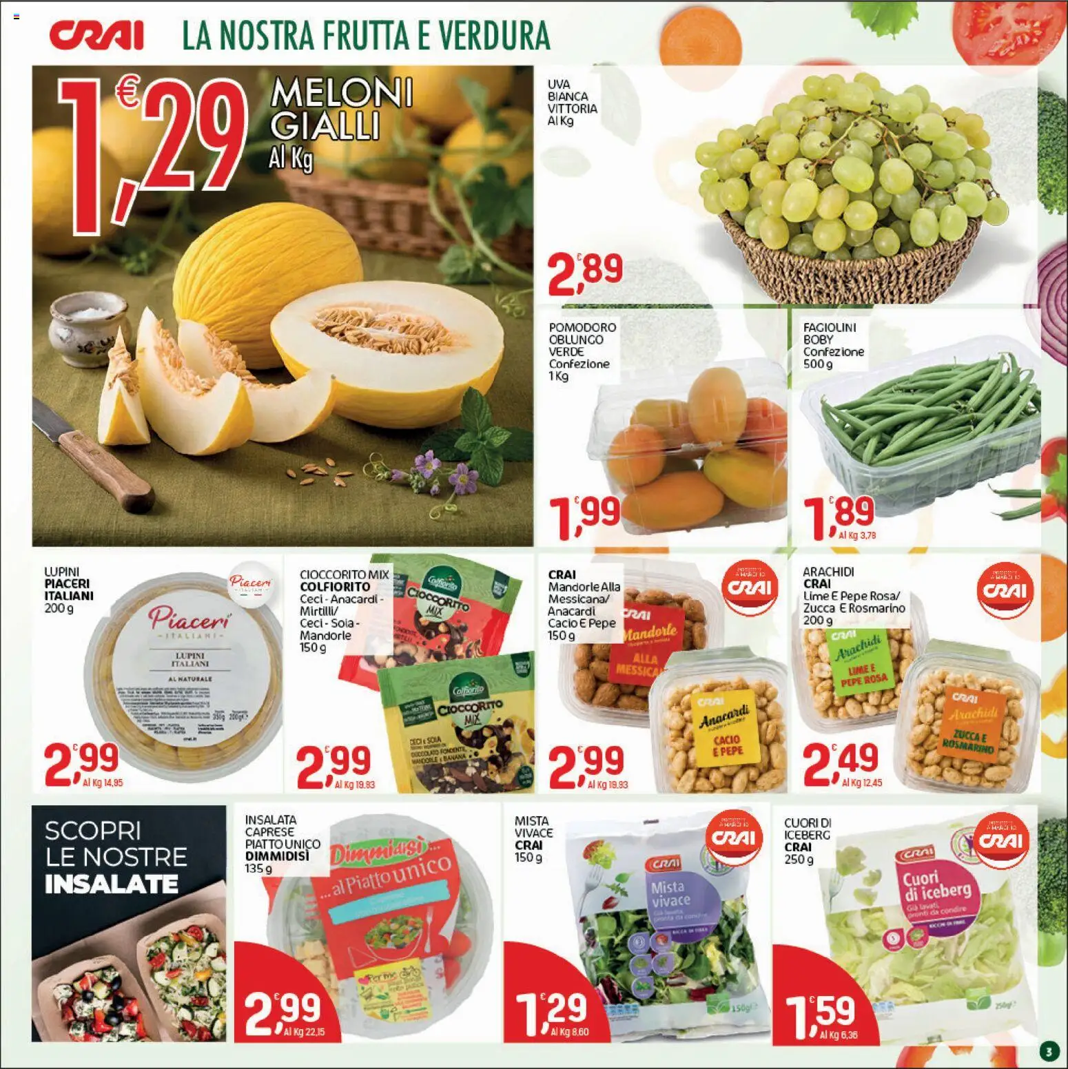Volantino CRAI del 23/07/2026 | Pagina: 3 | Prodotti: Rosmarino, Frutta, Anacardi, Lime