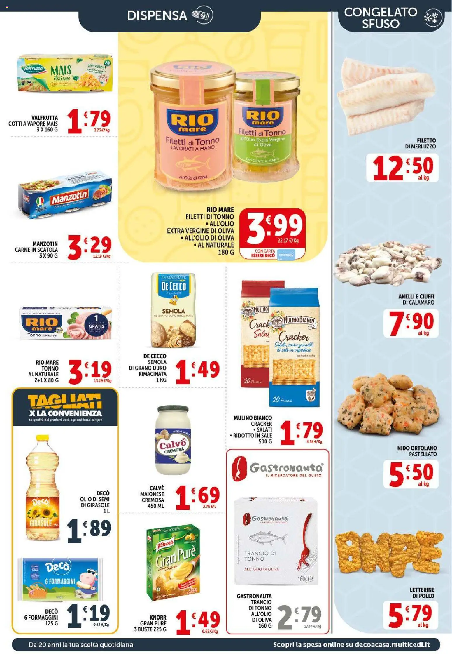 Volantino Decò del 09.04.2026 | Pagina: 14 | Prodotti: Sale, Olio, Tonno, Tonno al naturale