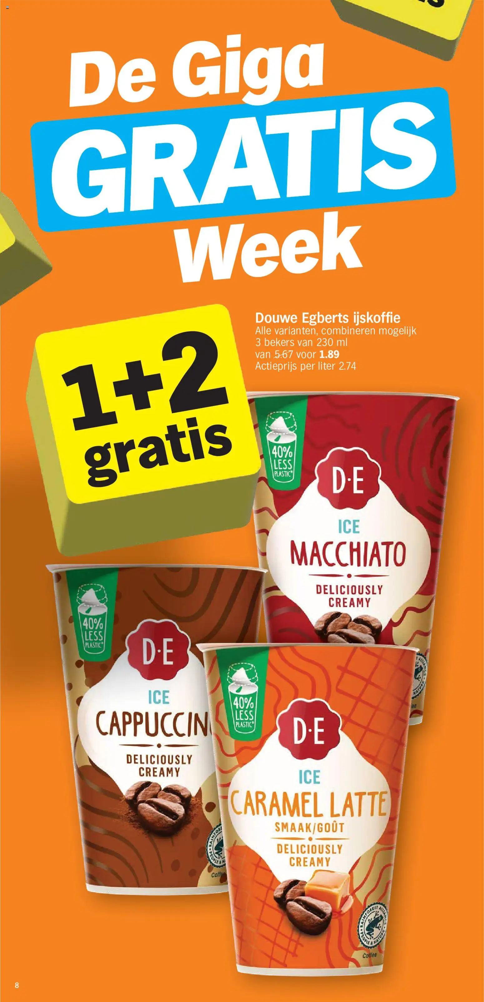{H1} | Pagina: 8 | Producten: Cappuccino, Ijskoffie