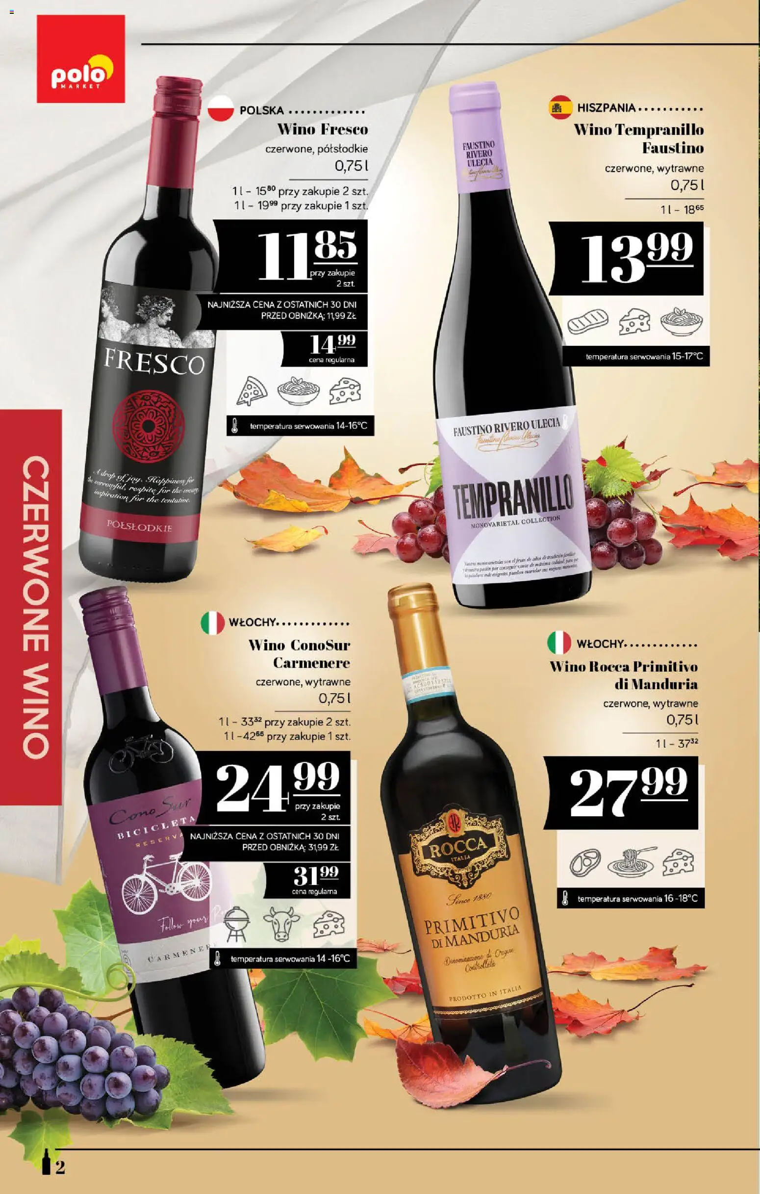 POLOmarket katalog - Alkoholi od 24.09.2026 | Strona: 2 | Produkty: Czerwone wino, Fresco wino, Wino fresco, Fresco