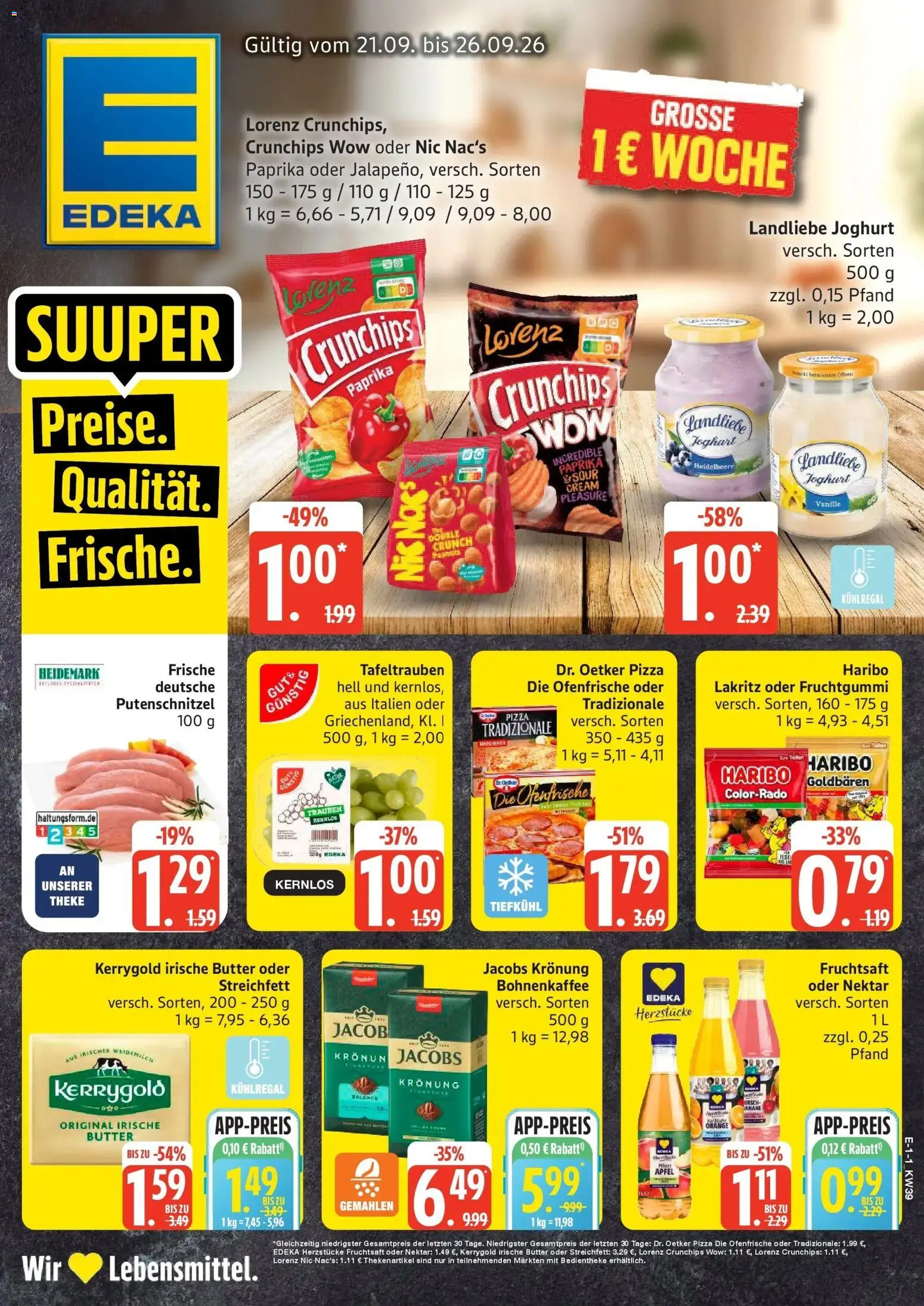 Edeka Prospekt Reinbek (ab 21.09.2026) » Angebote Online | Seite: 1 | Produkte: Haribo, Trauben, Pizza, Fruchtsaft