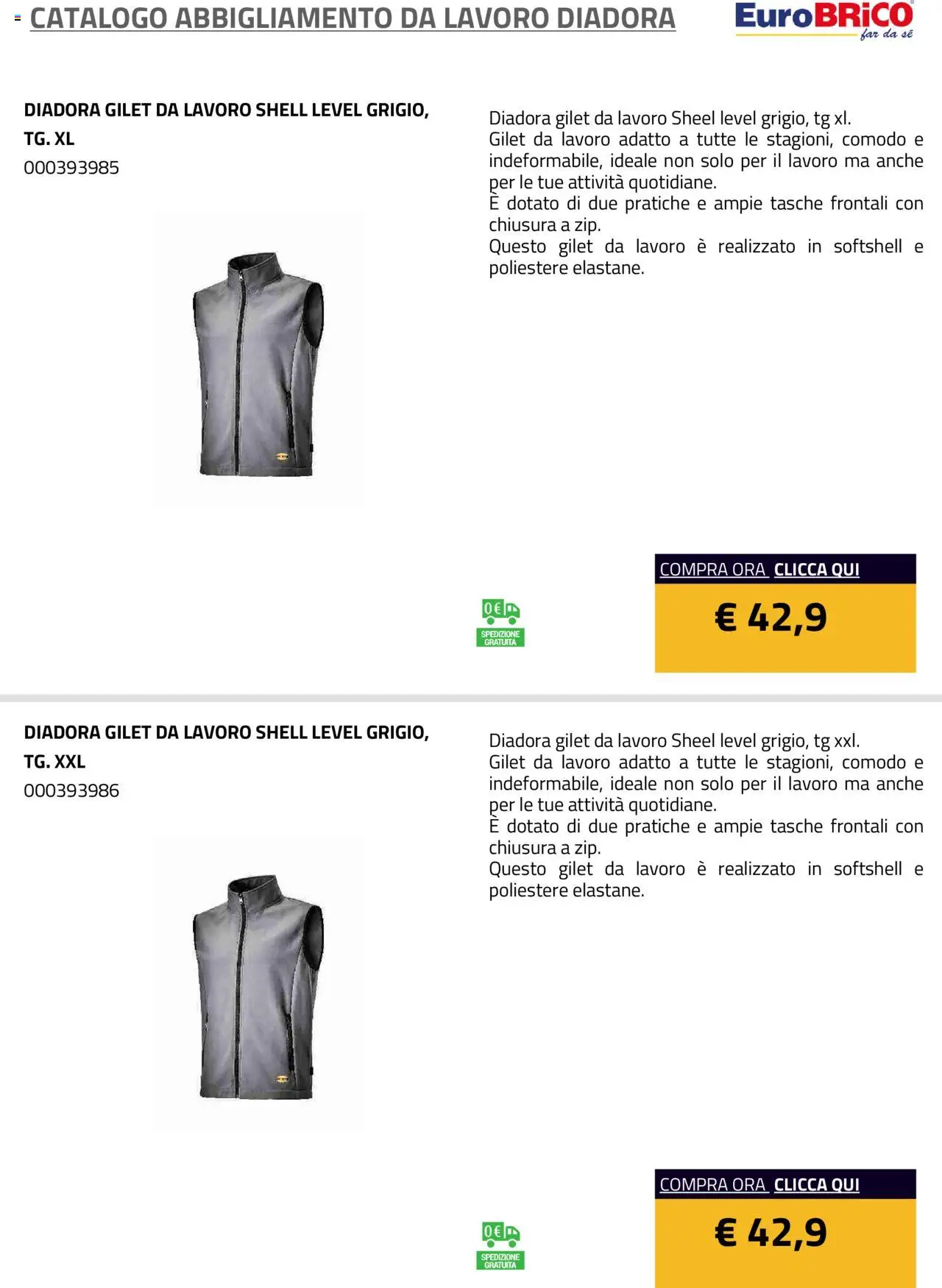 Volantino Eurobrico del 23.07.2025 | Pagina: 12 | Prodotti: Gilet