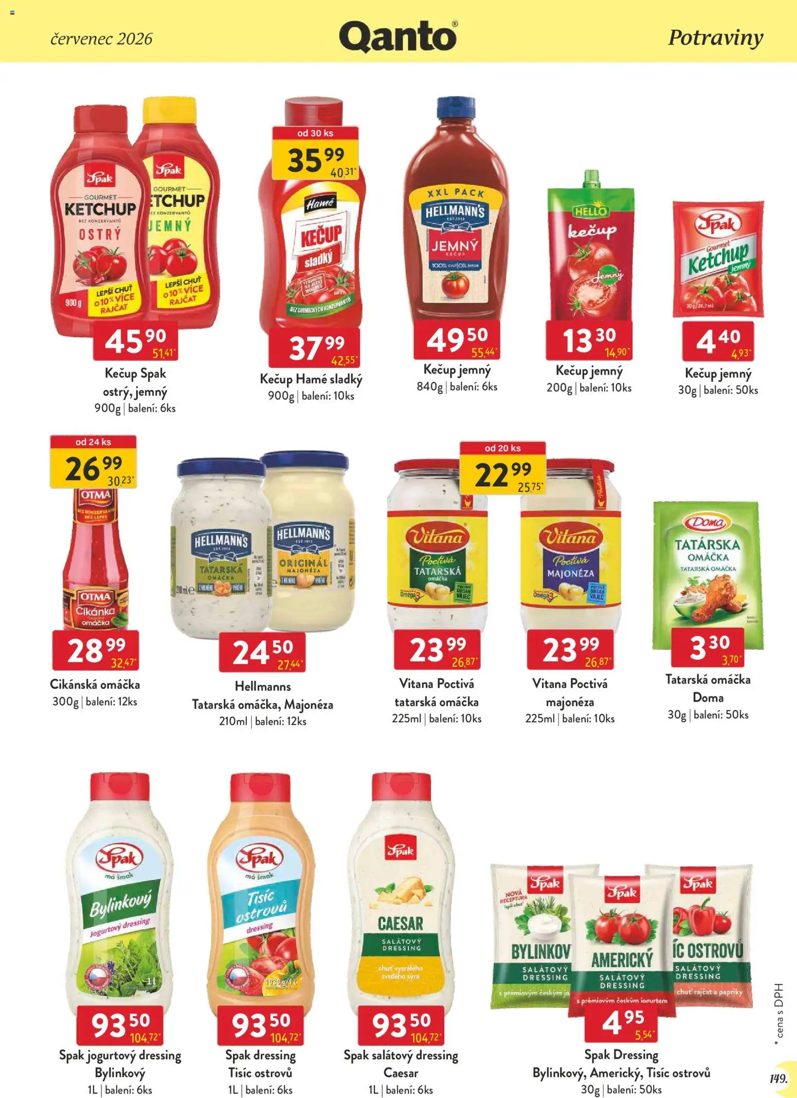 Astur & Qanto leták - Velkoobchod 07/2026 od 01.07.2026 | Strana: 149 | Produkty: Kečup, Hellmann's, Majonéza, Potraviny