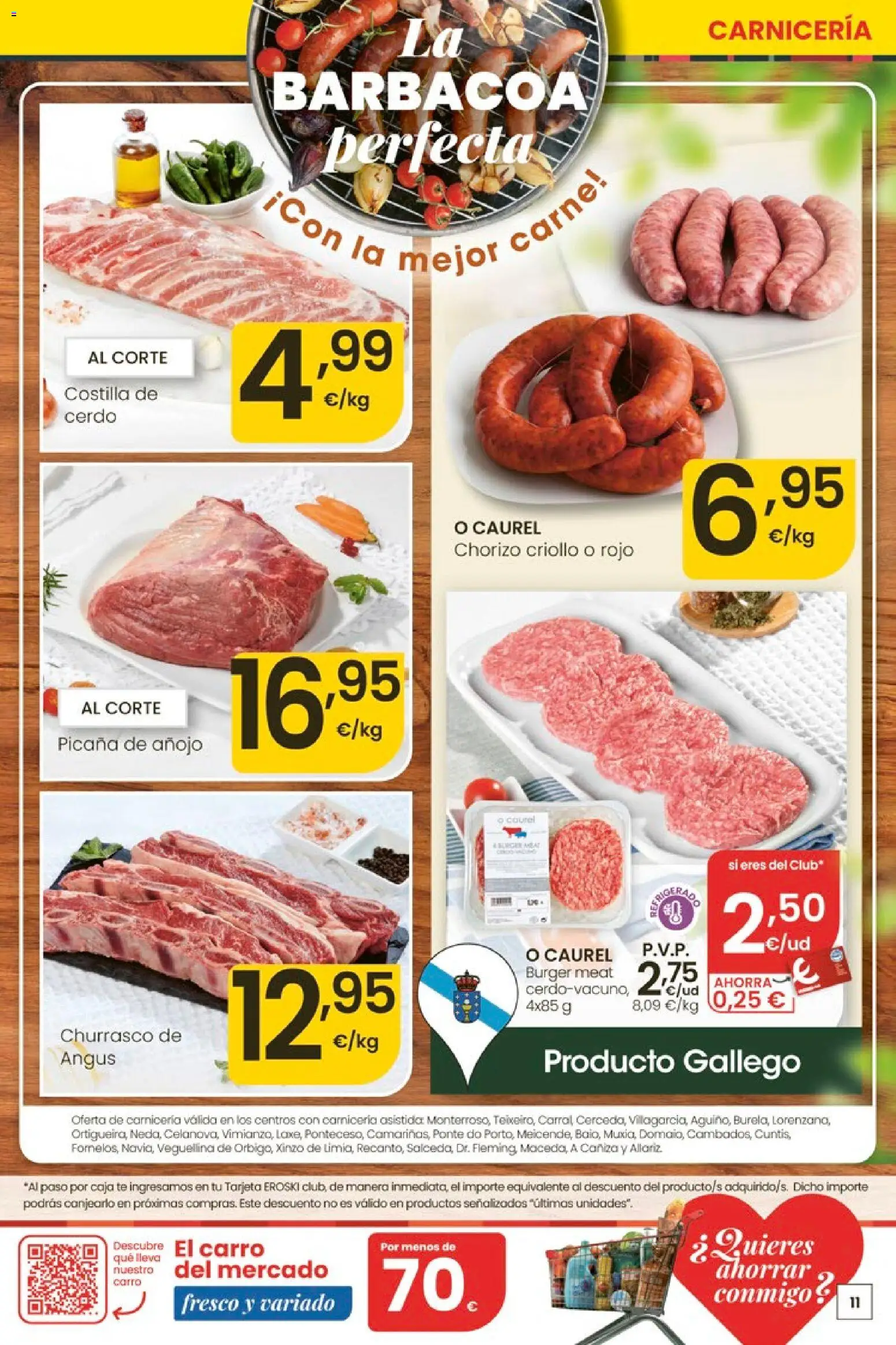 Eroski Ofertones de verano │ válido desde el 11.06.2026 | Página: 11 | Productos: Cerdo, Té, Barbacoa, Caja