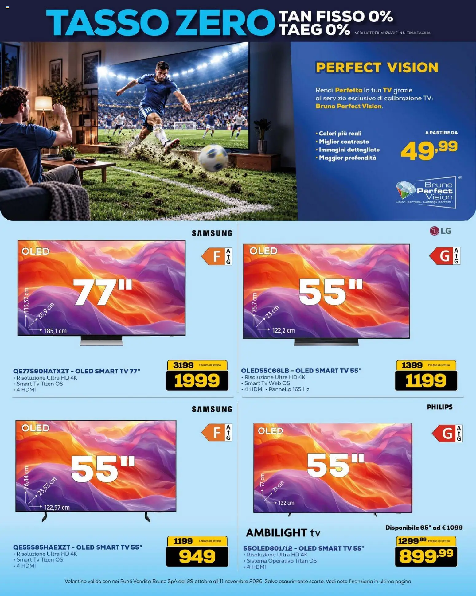 Volantino BRUNO del 29/10/2026 | Pagina: 4 | Prodotti: smart TV, TV, Samsung