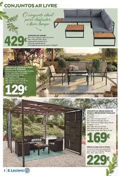 Pré-visualização E.Leclerc Especial Ar Livre válido de 28.04.2026 | Página: 2 | Produtos: Poltrona, Poltronas, Sofá, Mesa