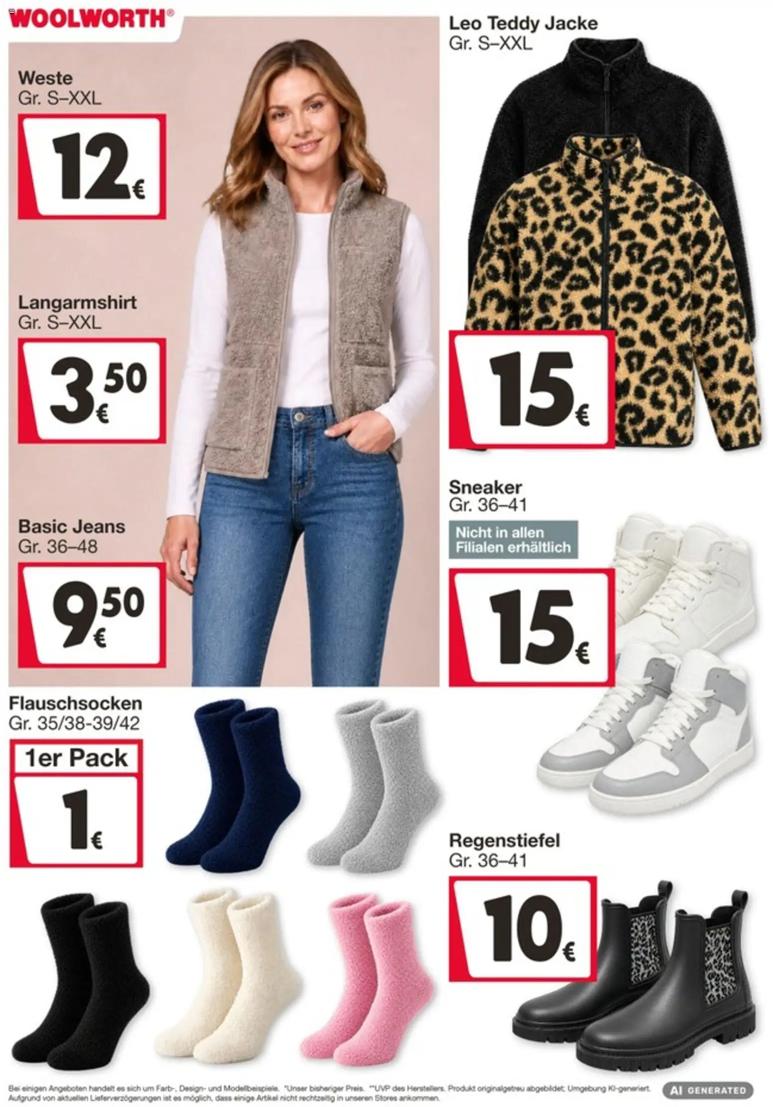 Woolworth Prospekt – gültig ab 04.09.2026 | Seite: 6 | Produkte: Langarmshirt, Weste, Jacke, Jeans
