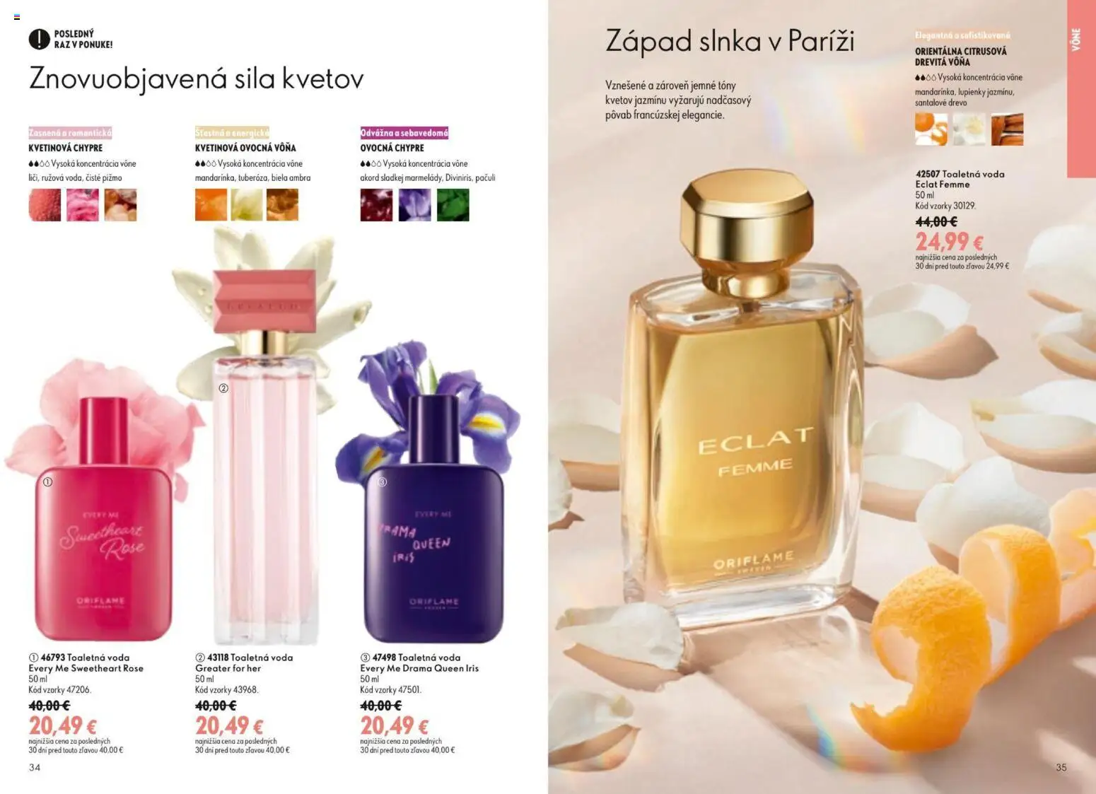 Nové Oriflame akcie – leták je platný od 09.09.2026 | Strana: 18 | Produkty: Toaletná voda, Voda, Rama
