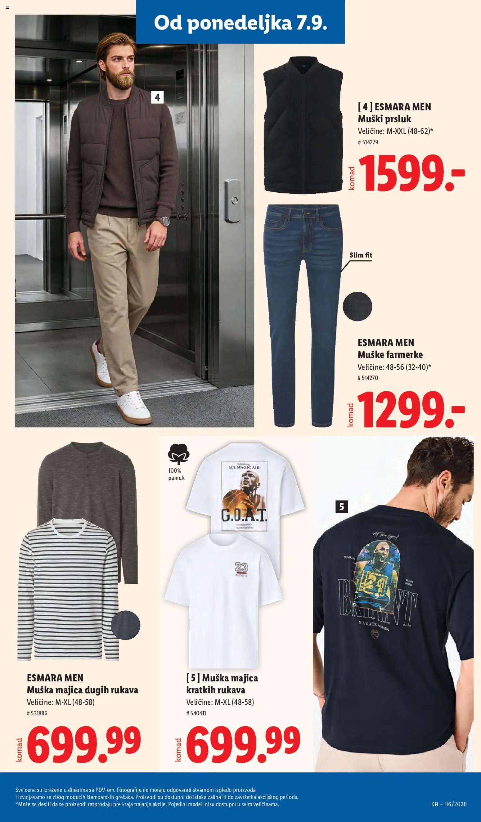 Lidl katalog - važi od 03.09.2026 | Strana: 107 | Proizvode: Farmerke, Majica kratkih rukava, Prsluk