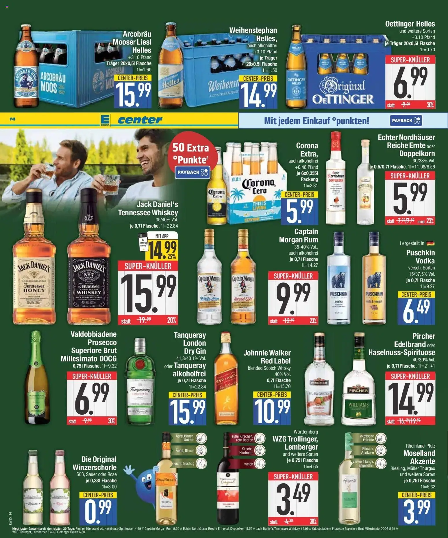 Edeka Prospekt Unterhaching (ab 24.08.2026) » Angebote Online | Seite: 14 | Produkte: Jack Daniel's, Oettinger, Prosecco, Johnnie walker