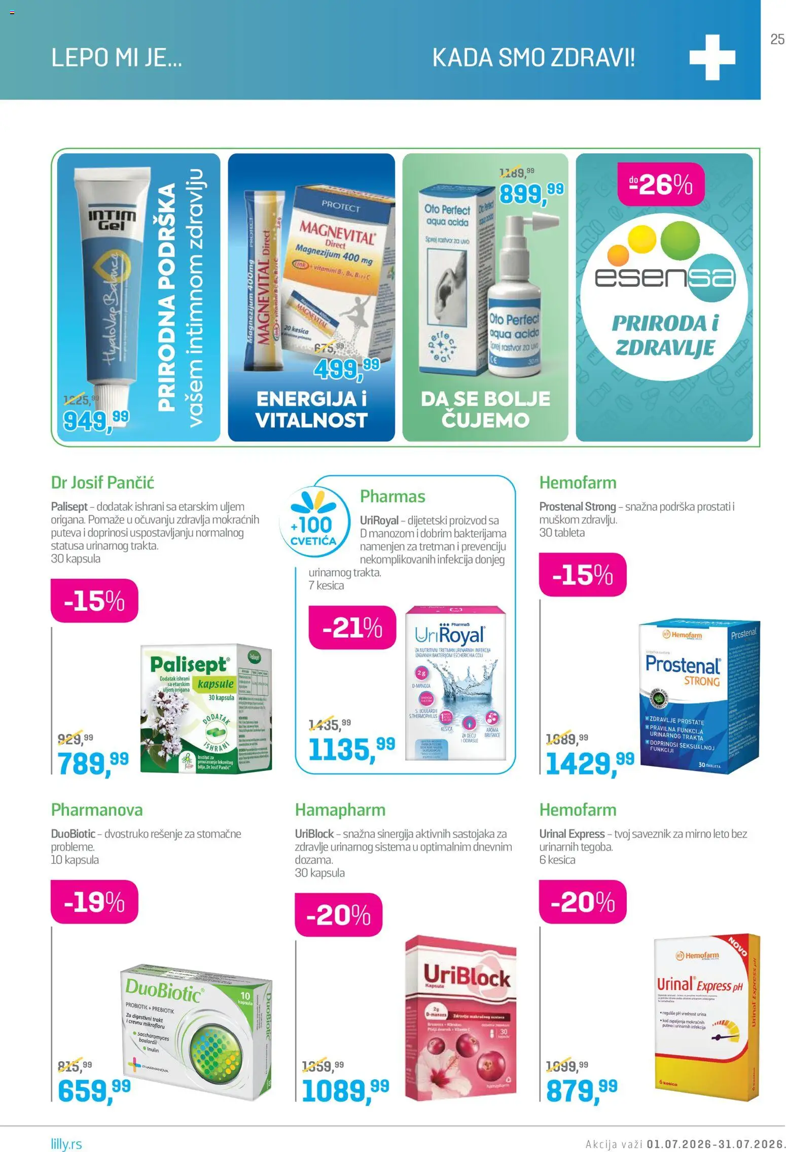 Lilly drogerie katalog - važi od 01.07.2026 | Strana: 25 | Proizvode: Kapsule