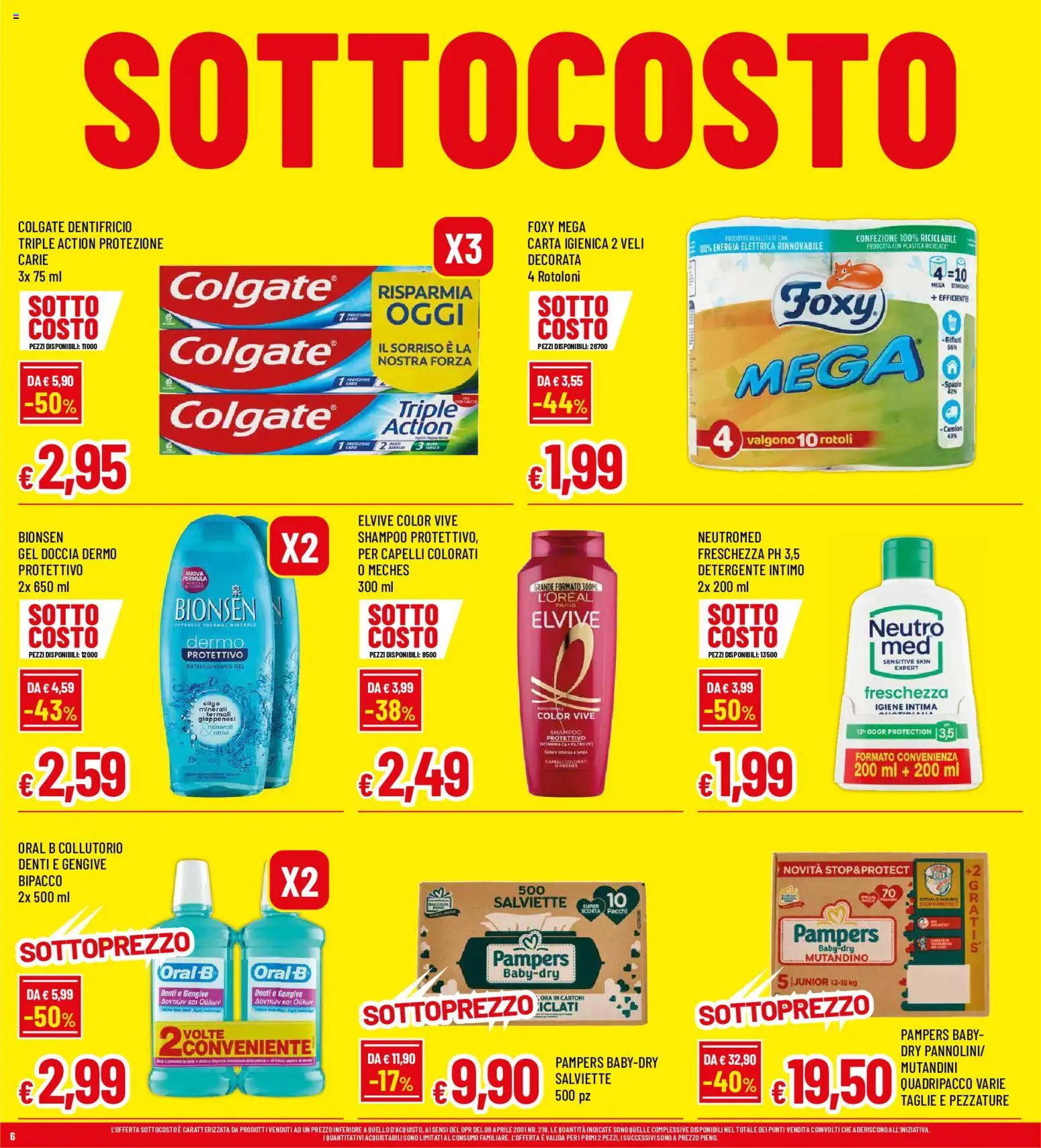 Volantino Famila del 03/09/2026 | Pagina: 6 | Prodotti: Igiene intima, Detergente intimo, Intimo, Doccia