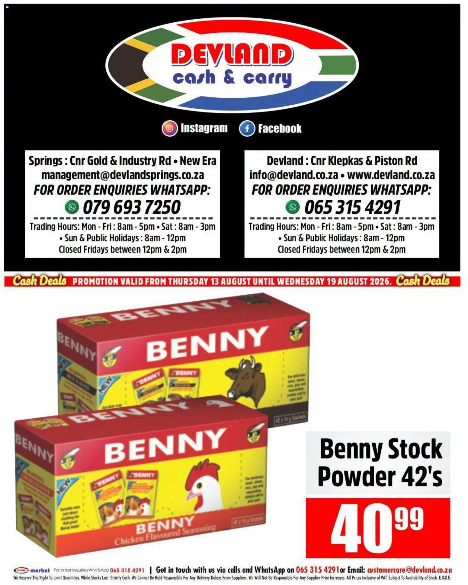 New Devland catalogue – valid from 13/08/2026 | Page: 7 | Products: Chicken, Powder, Seasoning, Stock