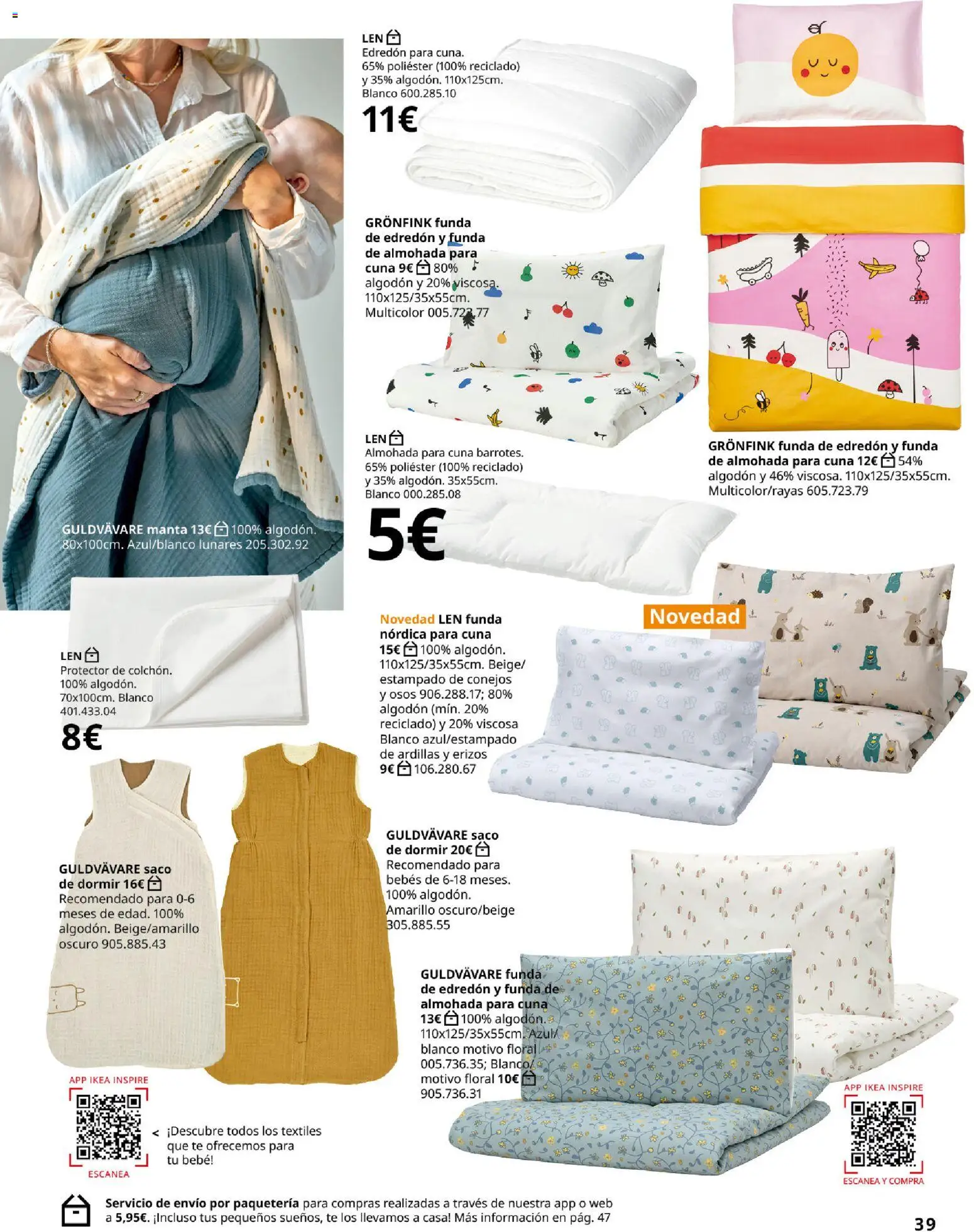 IKEA - Niños │ válido desde el 01/09/2026 | Página: 39 | Productos: Edredón, Manta, Algodón, Almohada