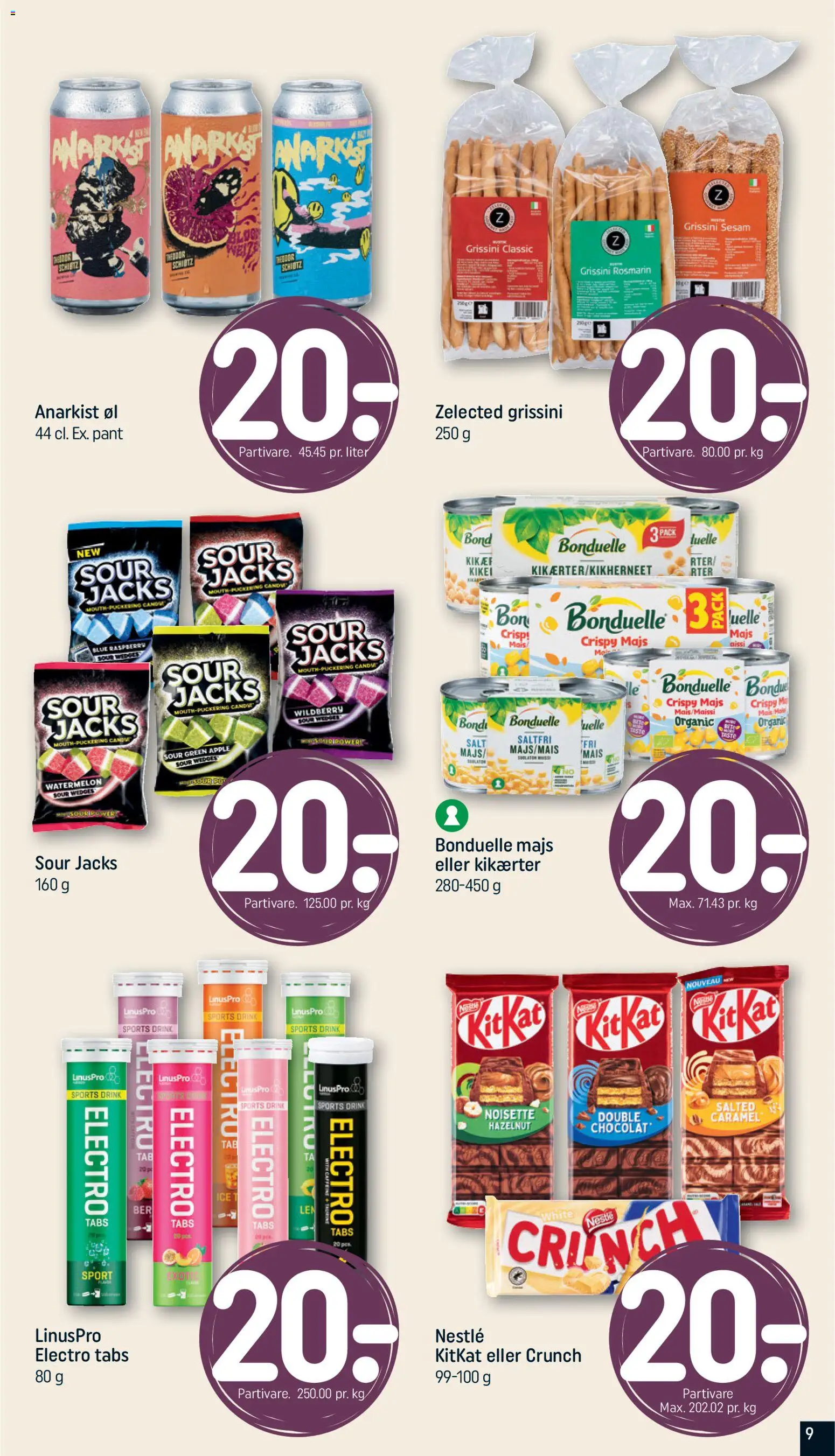 Rema 1000 tilbudsavis – gyldig fra 26.05.2026 | Side: 9 | Produkter: Øl, Salt, Kikærter, Tablets
