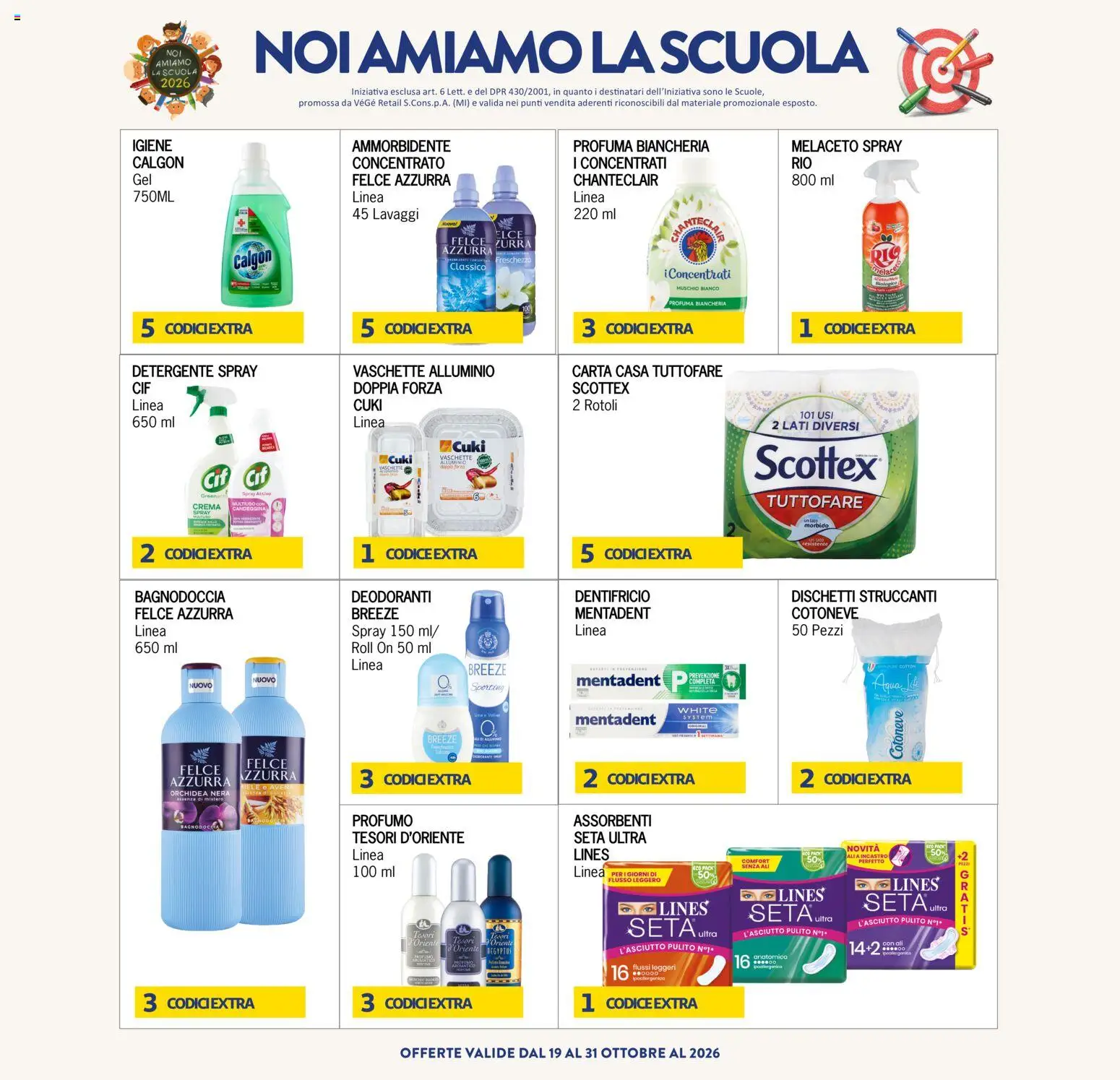 Volantino Eté del 19/10/2026 | Pagina: 4 | Prodotti: Crema, Dentifricio, Detergente, Candeggina