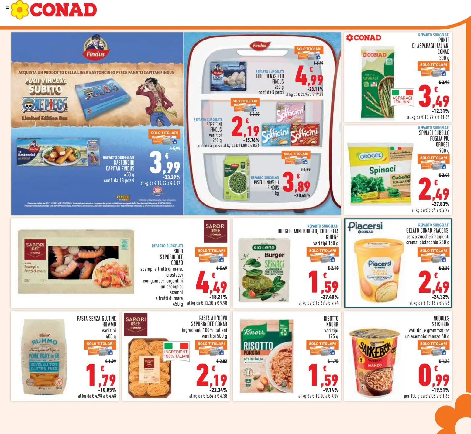 Volantino Conad del 11.03.2026 | Pagina: 13 | Prodotti: Crema, Pasta senza glutine, Pesce, Gamberi