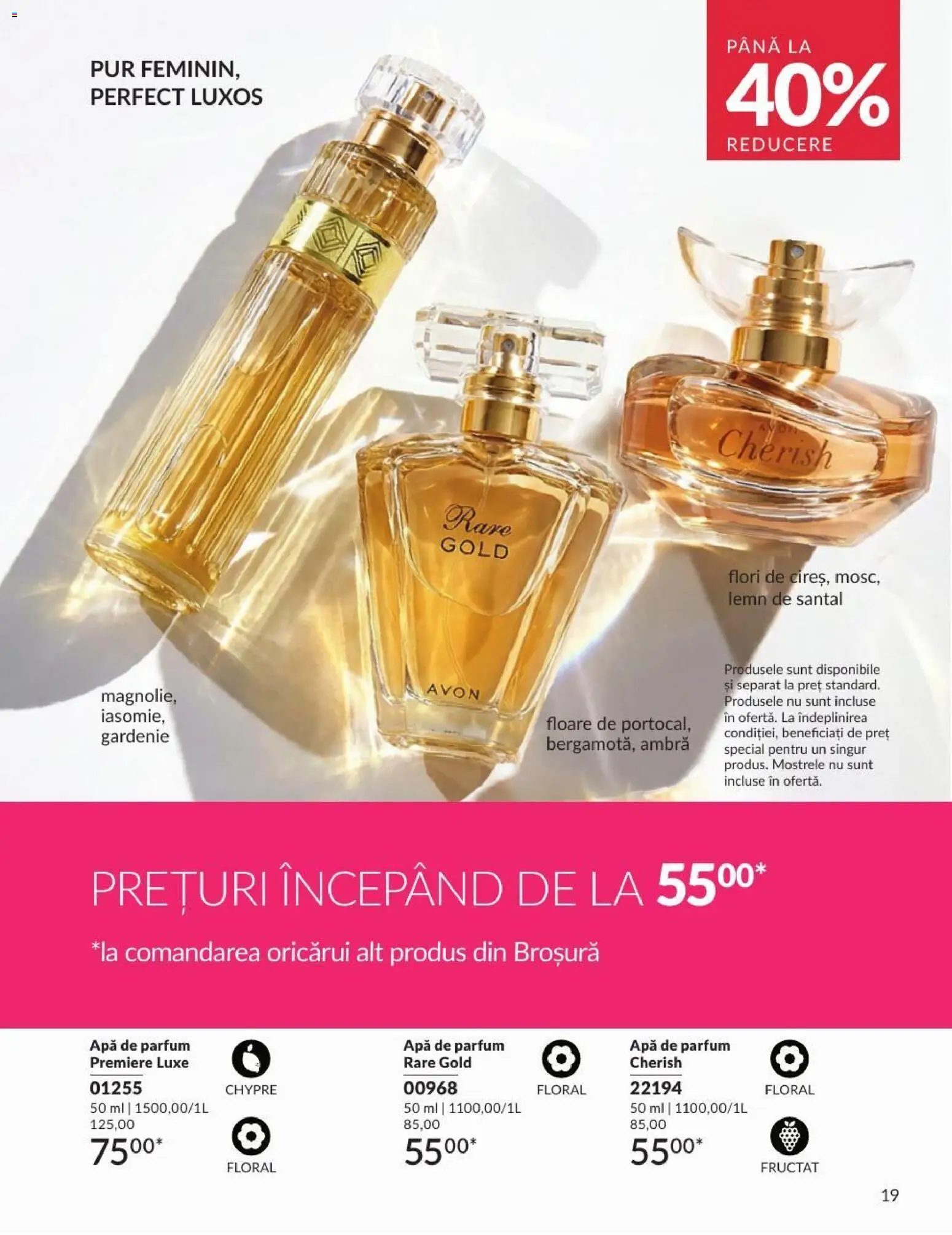 Noul catalog Avon – valabil de la 01.08.2026 | Pagină: 19 | Produse: Apă de parfum, Parfum, Apă