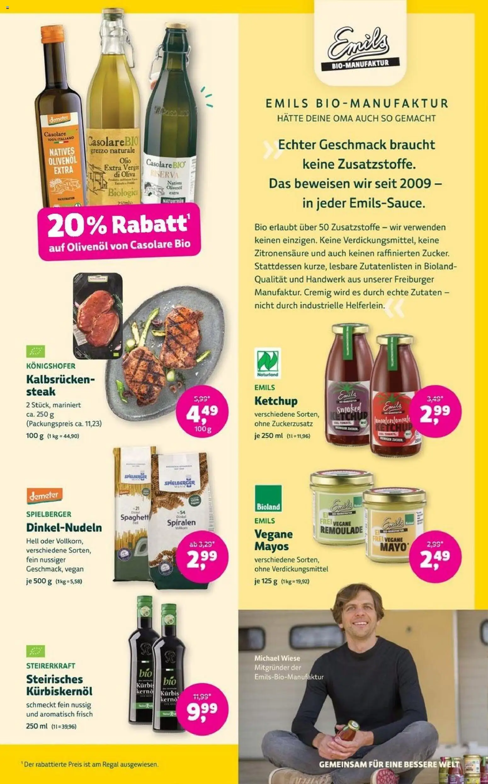 Denns BioMarkt Angebote – gültig ab 29.07.2026 | Seite: 9 | Produkte: Kürbiskernöl, Regal, Olivenol, Steak