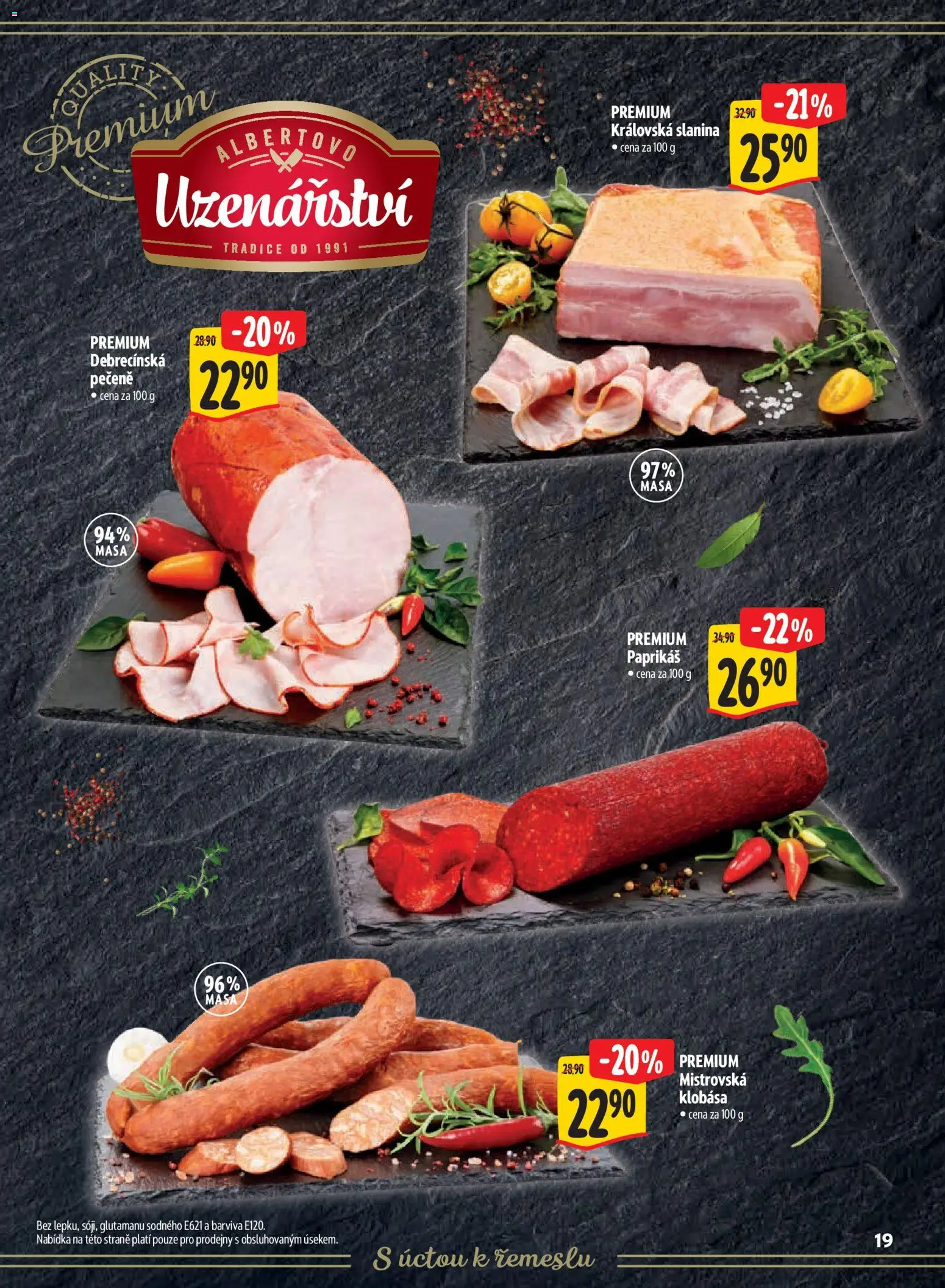 Albert leták - Supermarket Kouzlo Vánoc od 29.10.2026 | Strana: 19 | Produkty: Klobása, Maso, Slanina