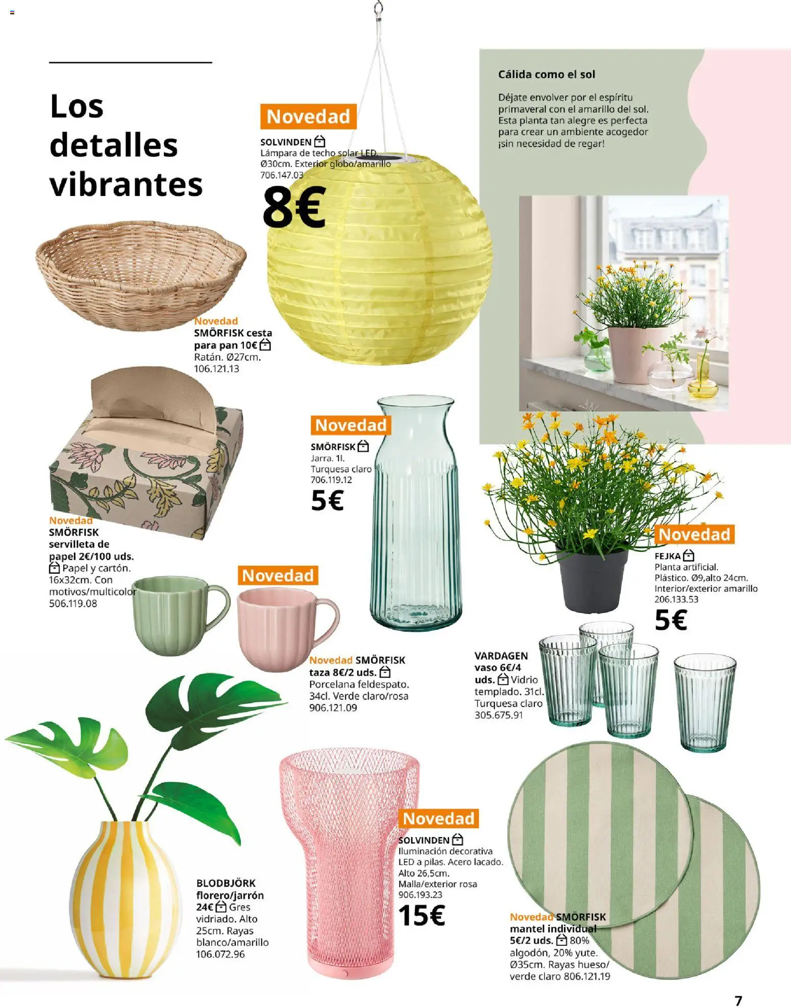 IKEA - Colecciones de primaver │ válido desde el 01/01/2026 | Página: 7 | Productos: Lámpara de techo, Pan, Iluminación, Cesta