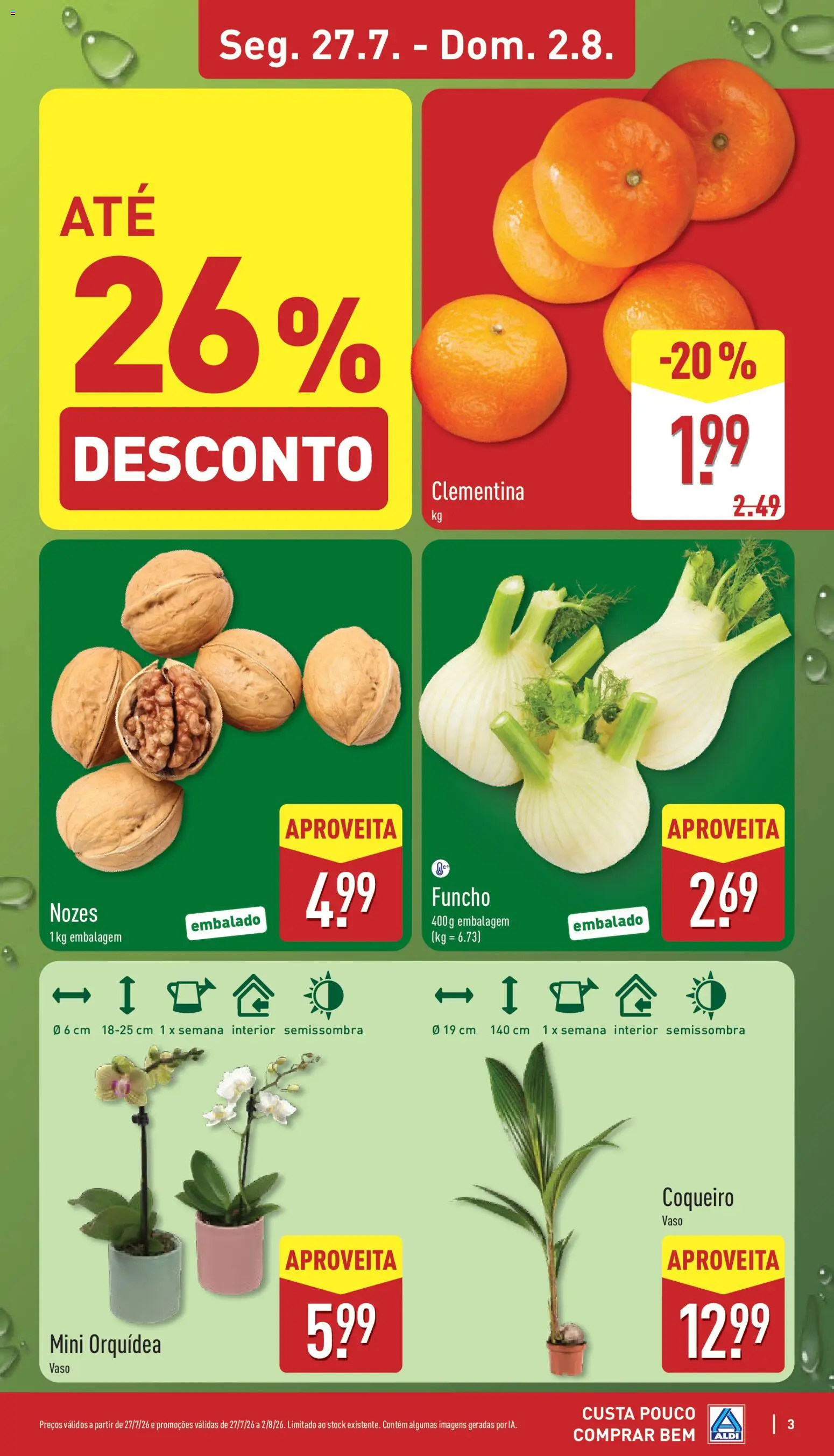 Aldi folheto │ válido de 27/07/2026 | Página: 3 | Produtos: Vaso, Nozes