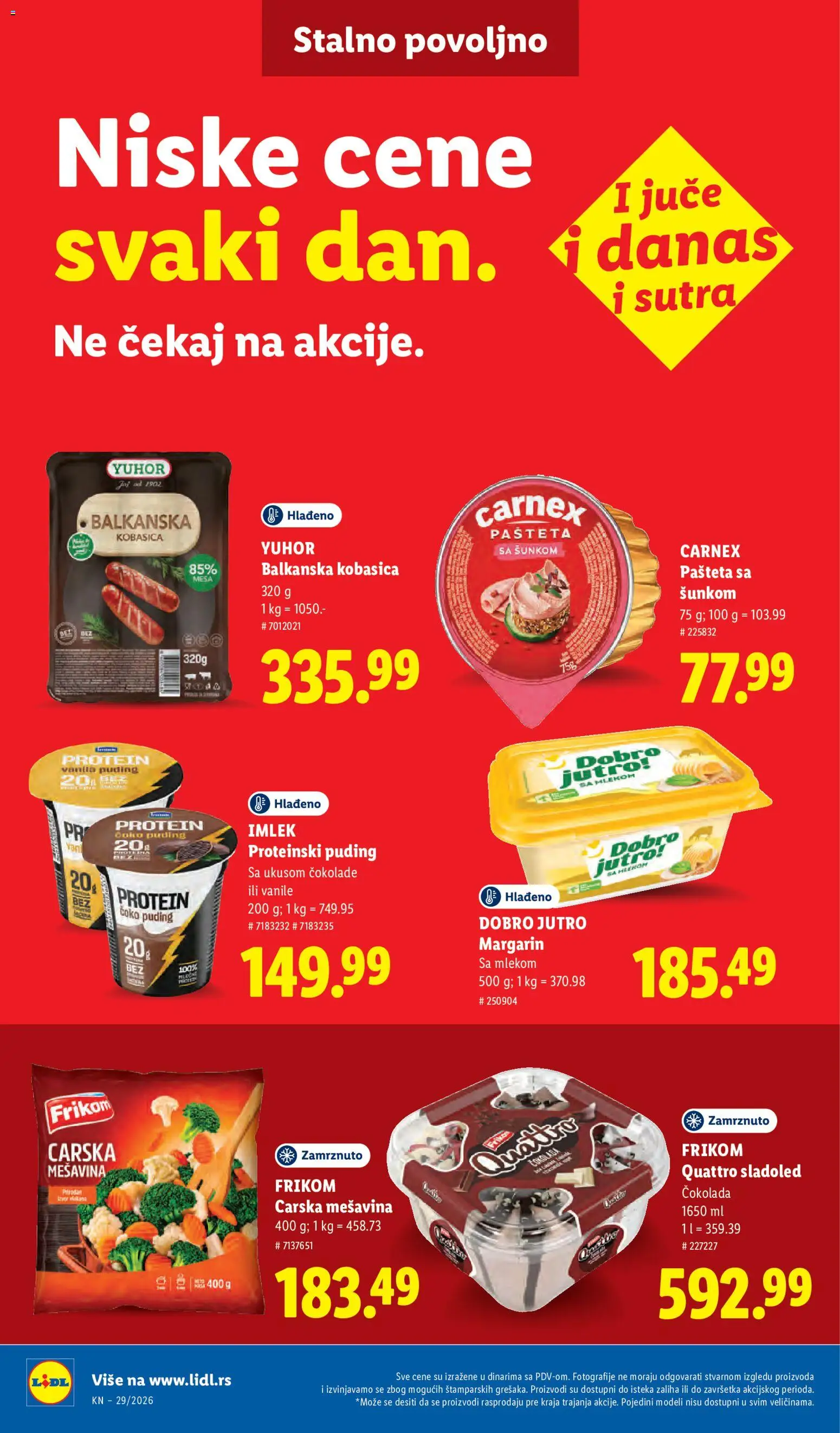 Lidl katalog - važi od 16.07.2026 | Strana: 50 | Proizvode: Puding, Proteinski puding, Kobasica, Pašteta