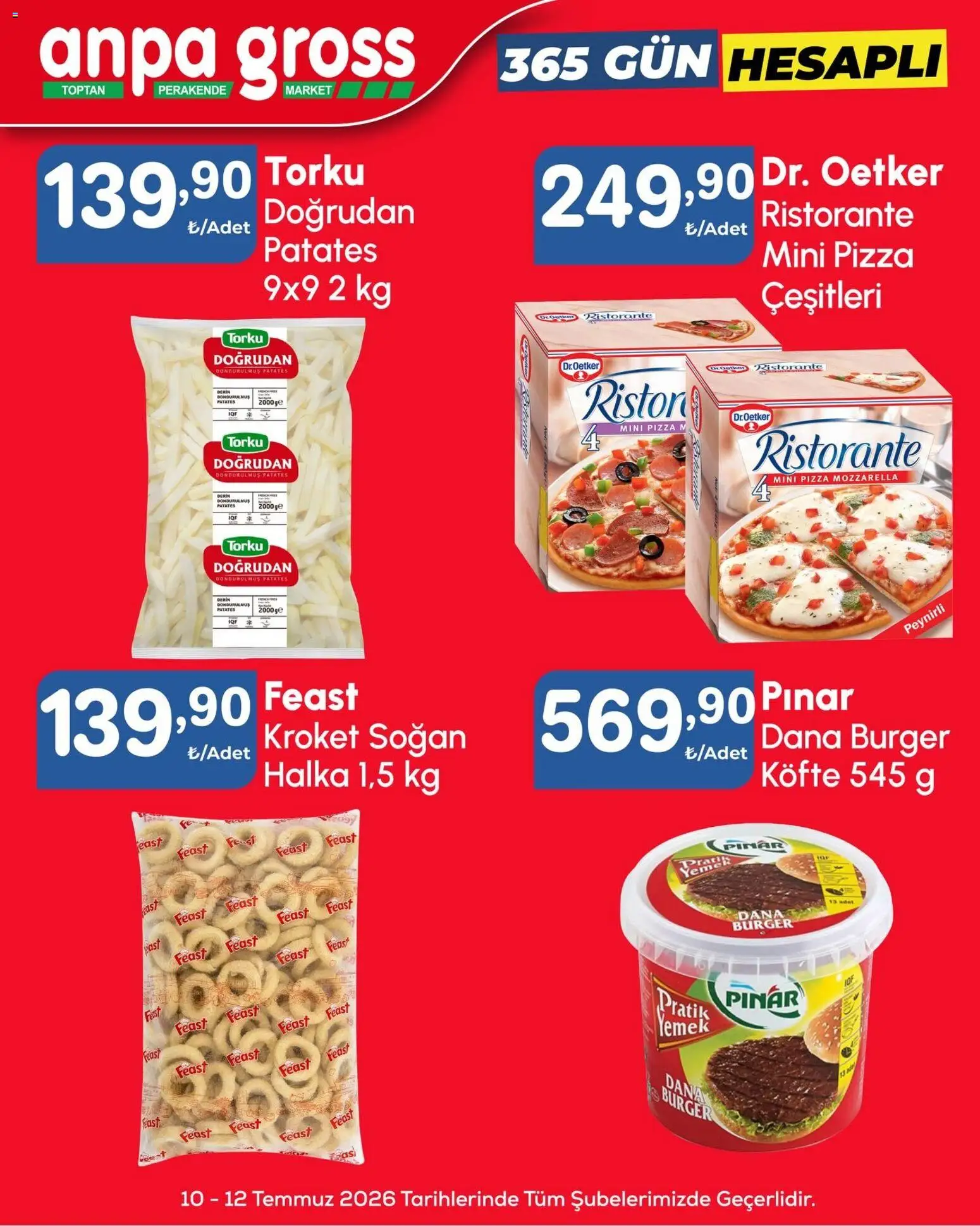 Anpa Gross - Hafta sonu fırsatları - 10 Temmuz 2026 tarihinden itibaren geçerlidir | Sayfa: 4 | Ürünler: Pizza, Patates, Soğan
