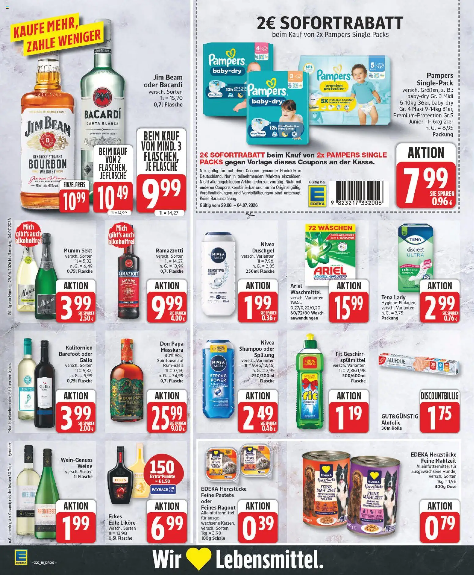 Elli Markt Prospekt Rietberg – gültig ab 29.06.2026 | Seite: 18 | Produkte: Mumm sekt, Rum, Nudeln, Ramazzotti