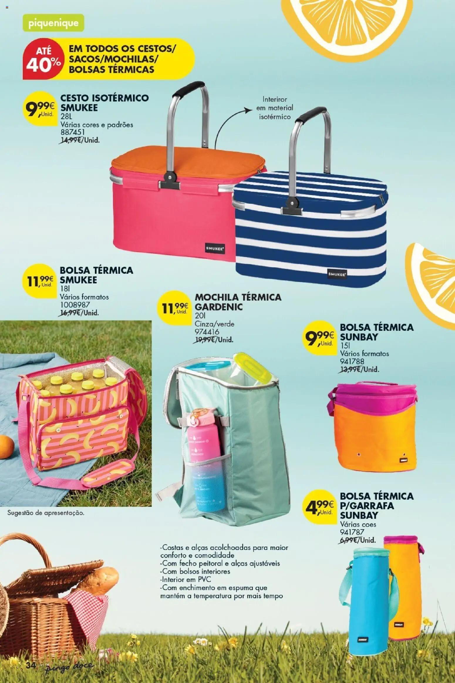Pingo Doce Bazar Verão 2 │ válido de 30/06/2026 | Página: 34 | Produtos: Mochila, Bolsa