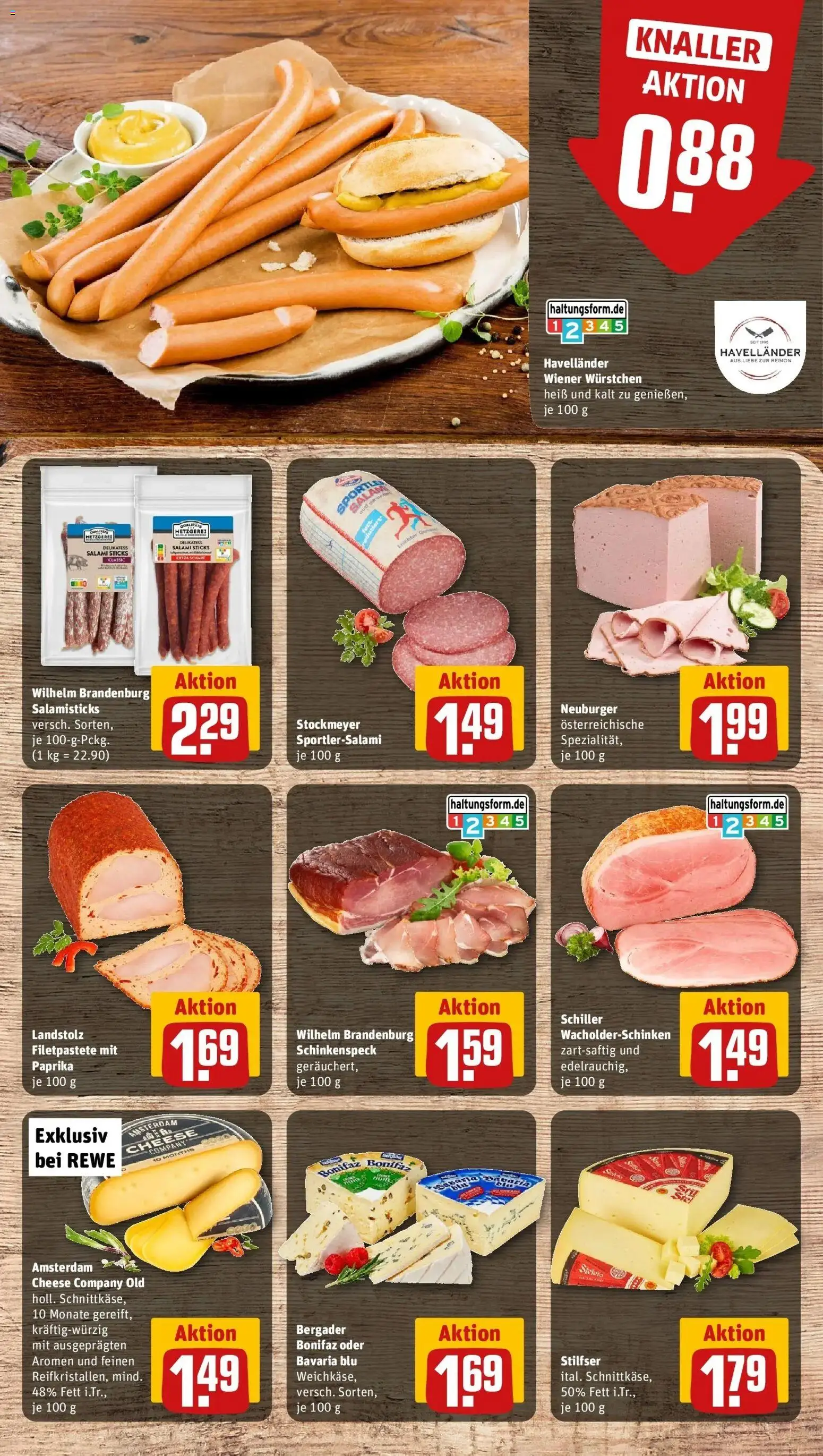 Rewe Prospekt Templin – gültig ab 27.07.2026 | Seite: 9 | Produkte: Wiener wurstchen, Paprika, Salami