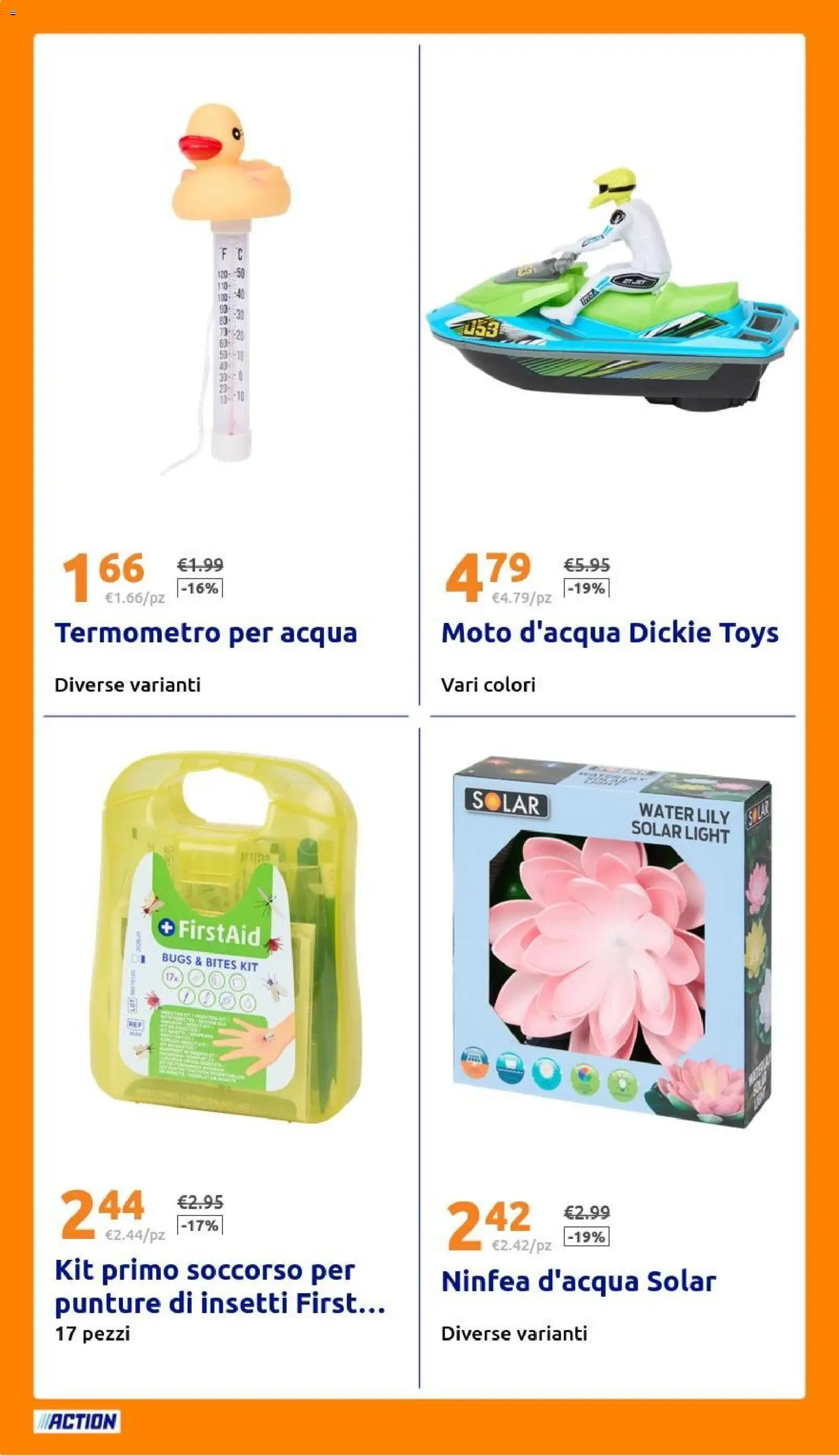 Volantino Action del 24/06/2026 | Pagina: 26 | Prodotti: Acqua, Termometro
