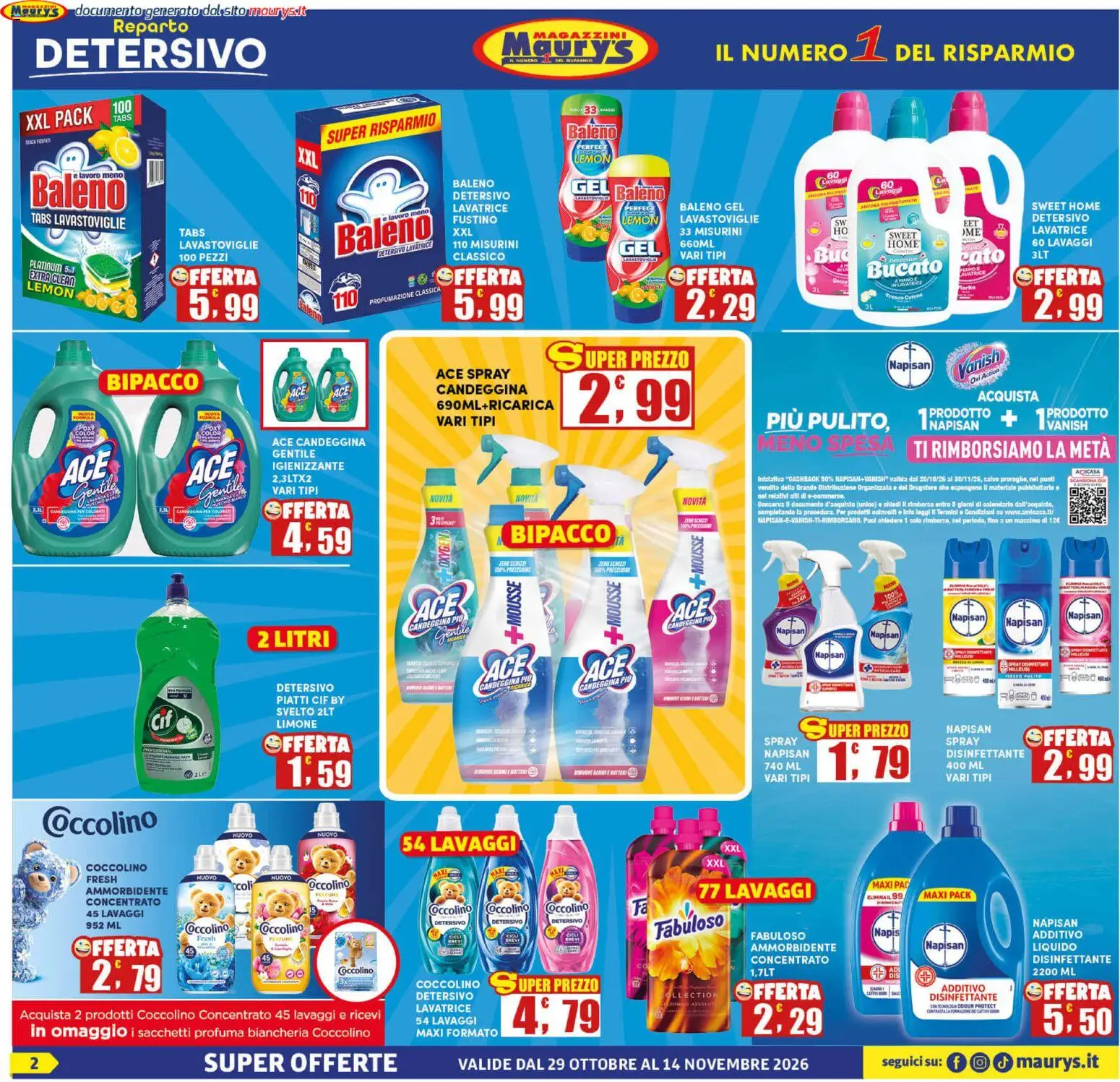 Volantino Maury's del 29/10/2026 | Pagina: 2