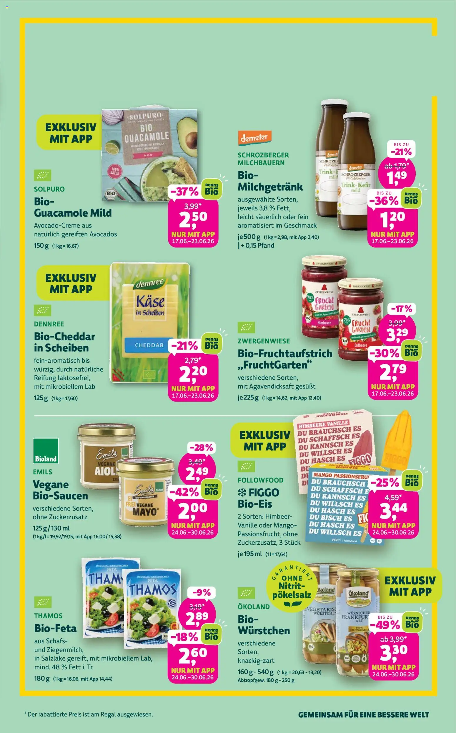 Denns BioMarkt Angebote gültig ab 17.06.2026 | Seite: 3 | Produkte: Mango, Himbeere, Regal, Käse