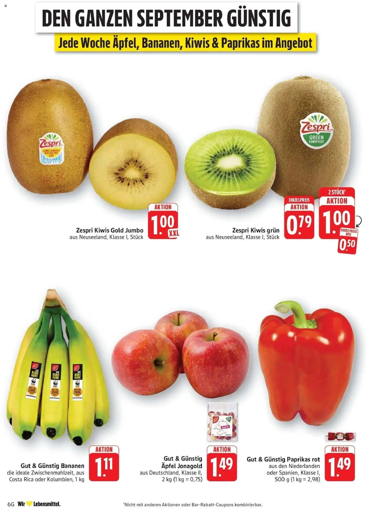Edeka Prospekt Geislingen (ab 21.09.2026) » Angebote Online | Seite: 6 | Produkte: Äpfel, Bananen