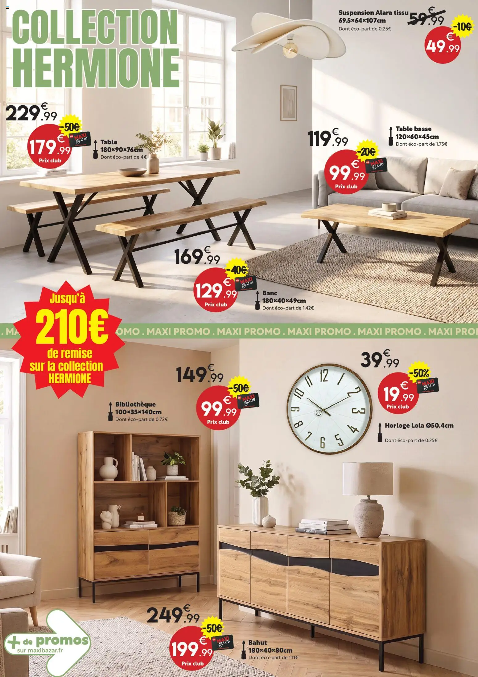 {H1} | Page: 3 | Produits: Banc, Suspension, Table basse, Table